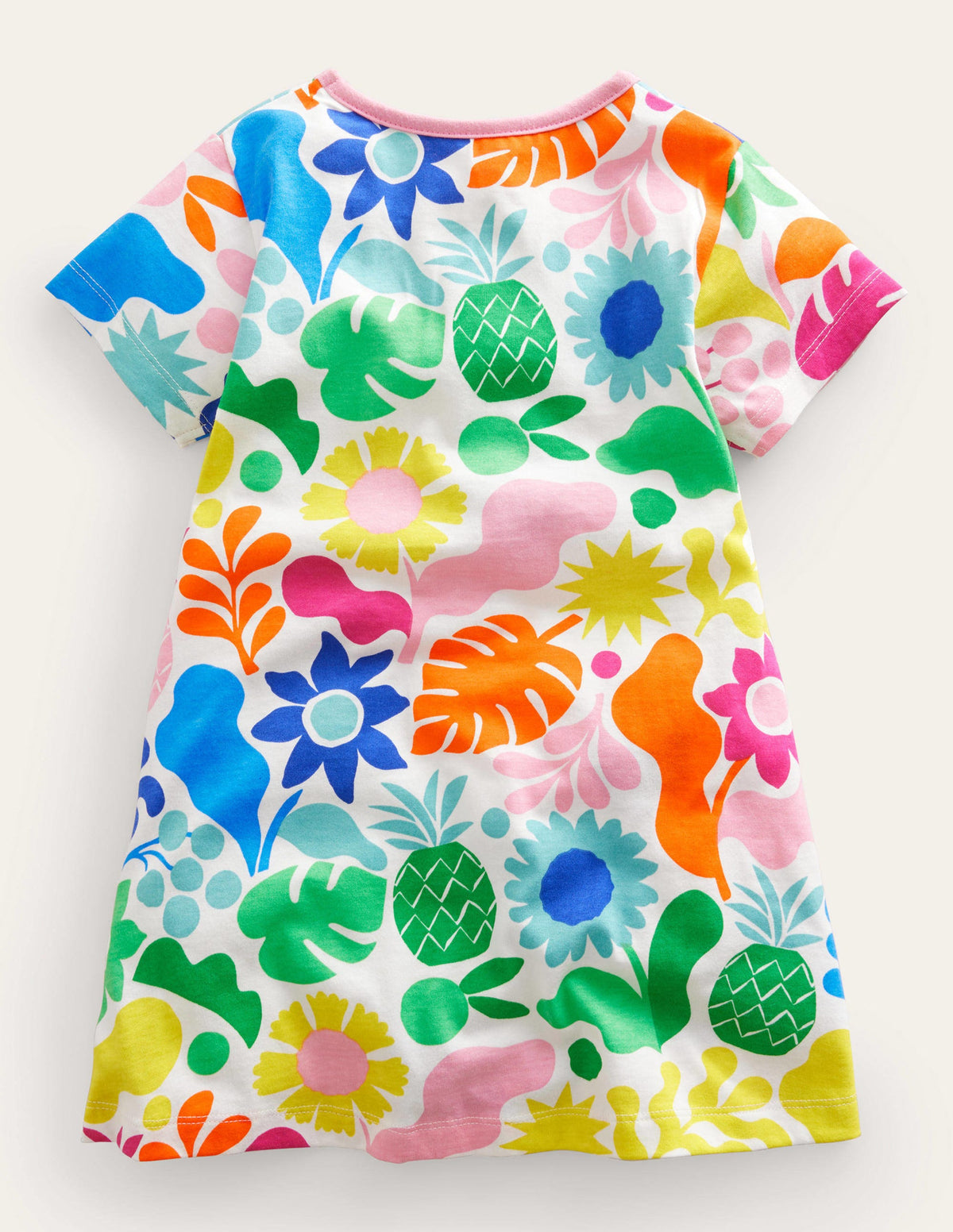 Short-sleeved Printed Tunic-Multi Holiday Floral - Image 2