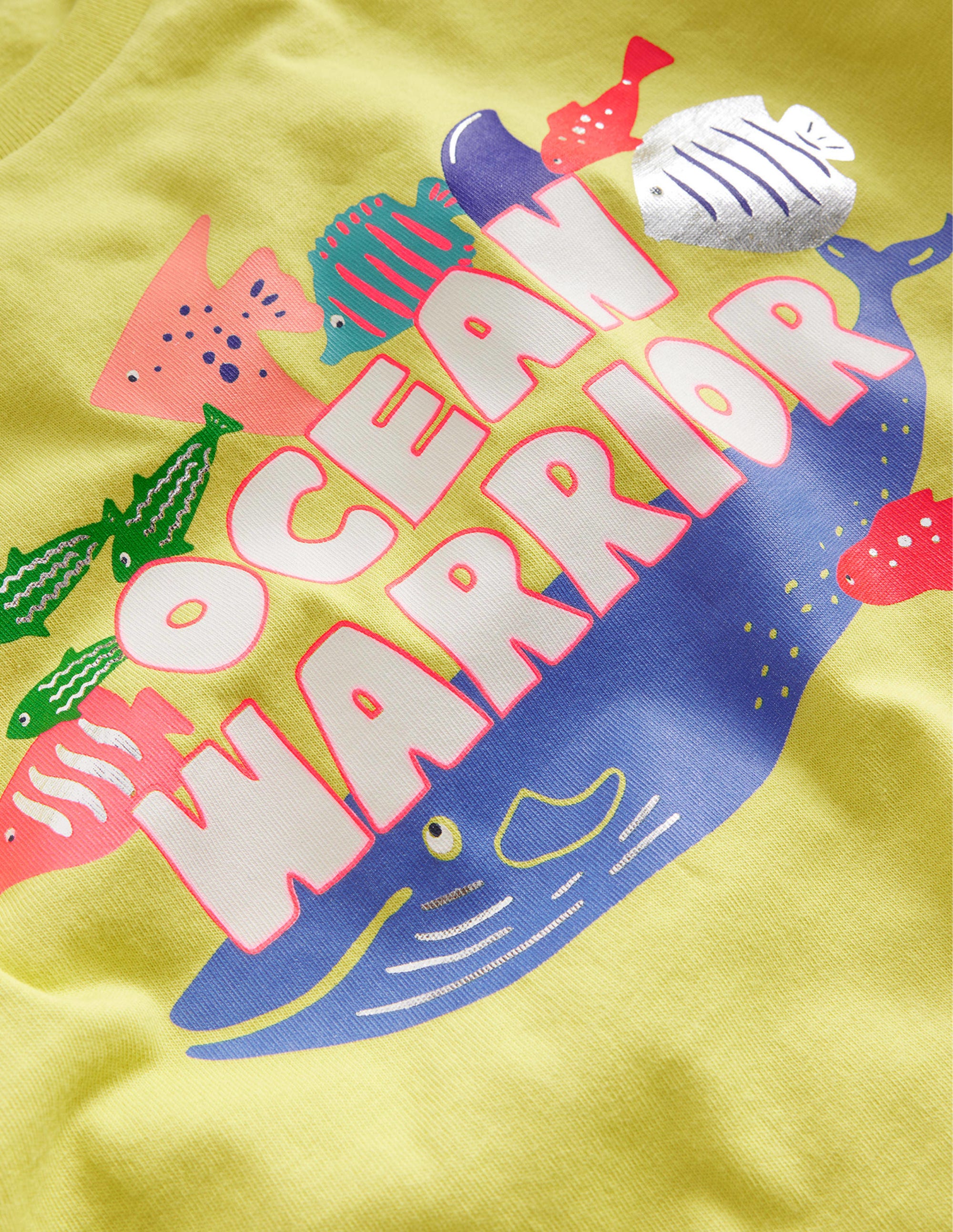 Oberteil mit Grafik-Gelb, Ocean Warrior - Image 3