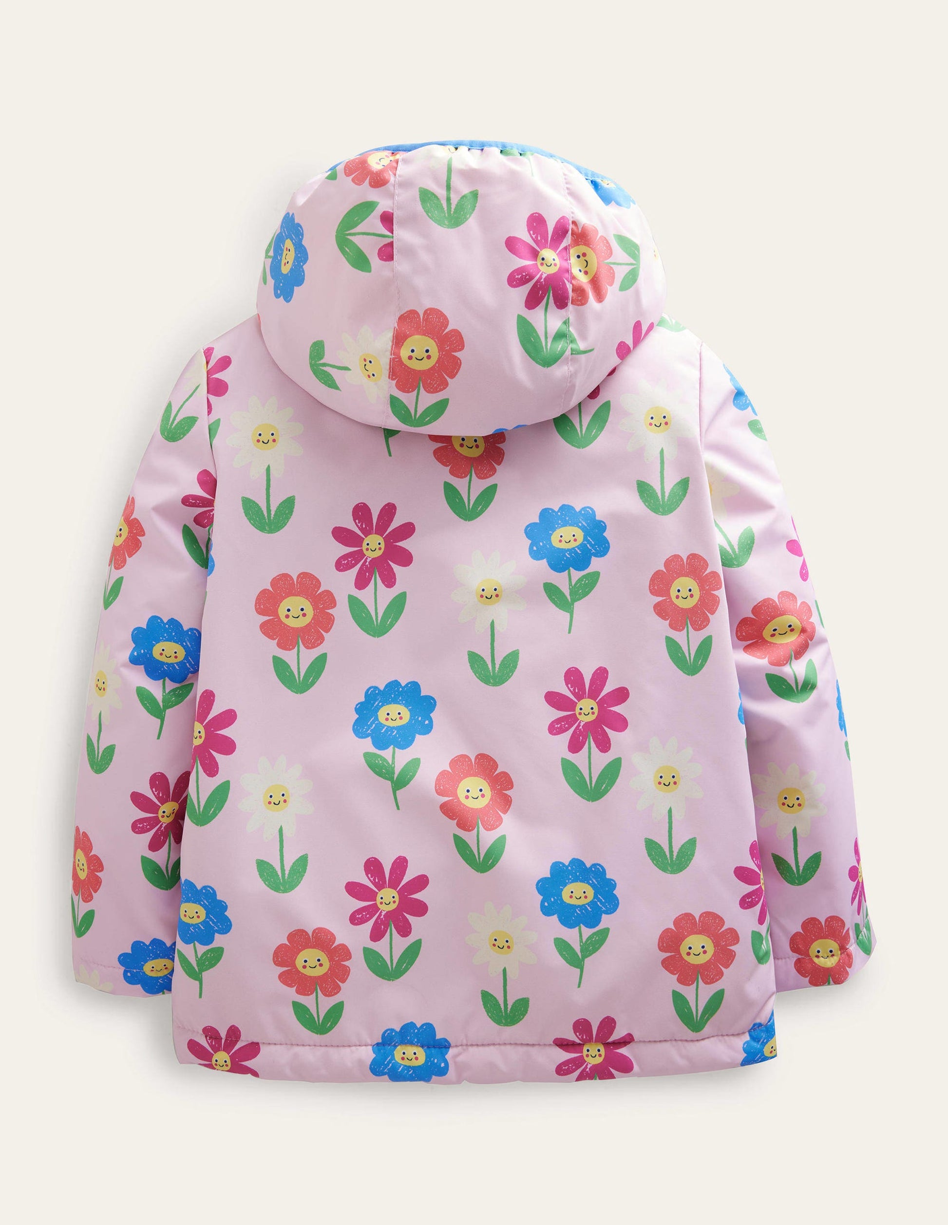 Anorak mit Jersey-Futter-Pastell-Orchideenrosa, Blumen-2