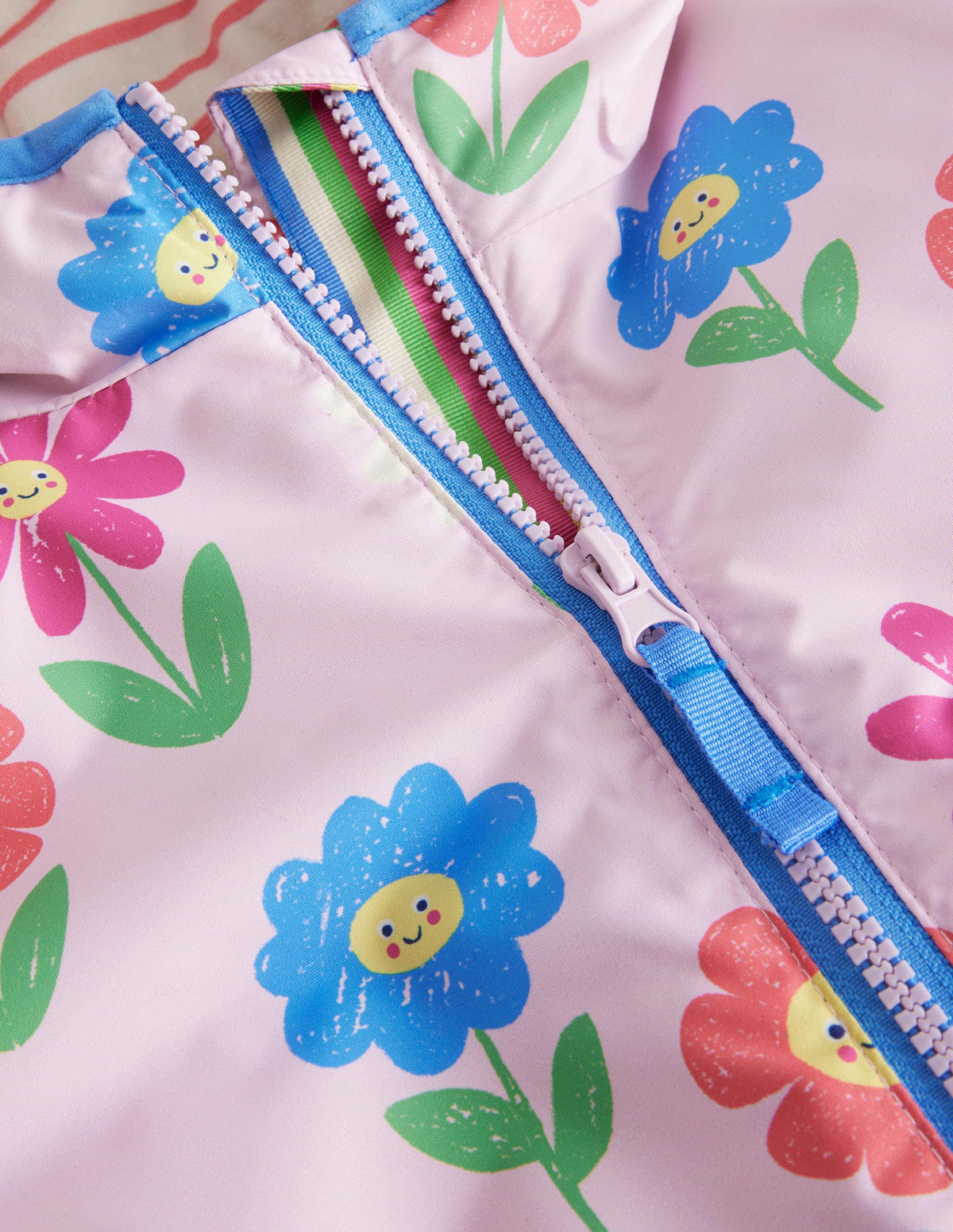 Anorak mit Jersey-Futter-Pastell-Orchideenrosa, Blumen-3