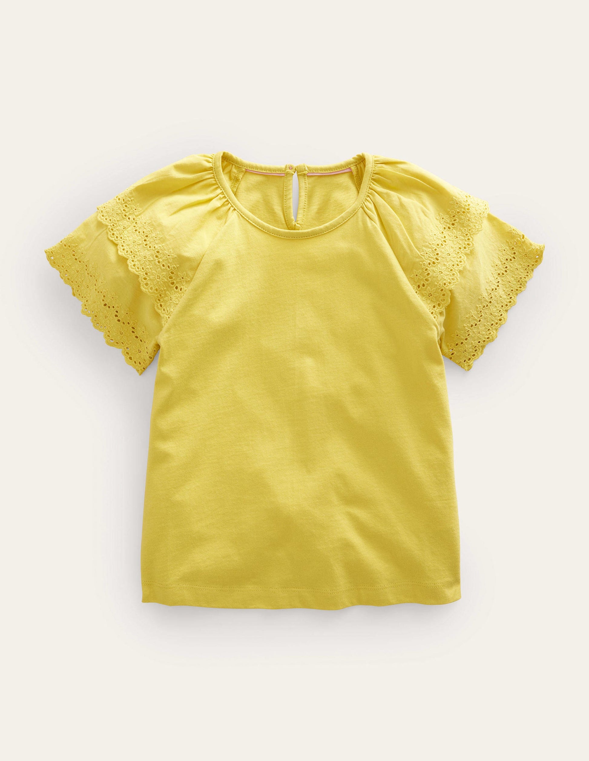 Broderie Mix T-shirt-Buttercup Yellow-1