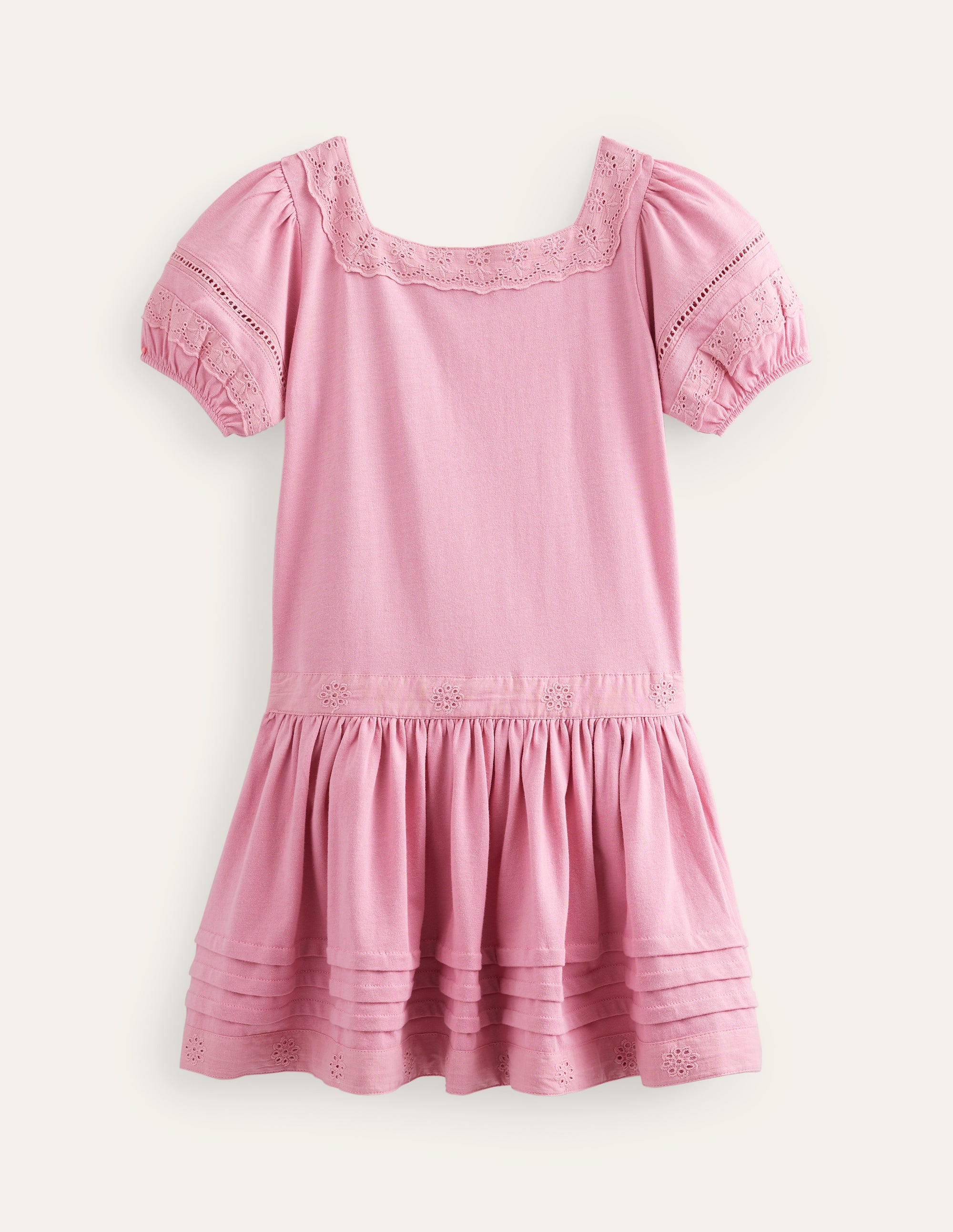 Kleid mit tiefer Taille-Kirschblütenrosa - Image 1