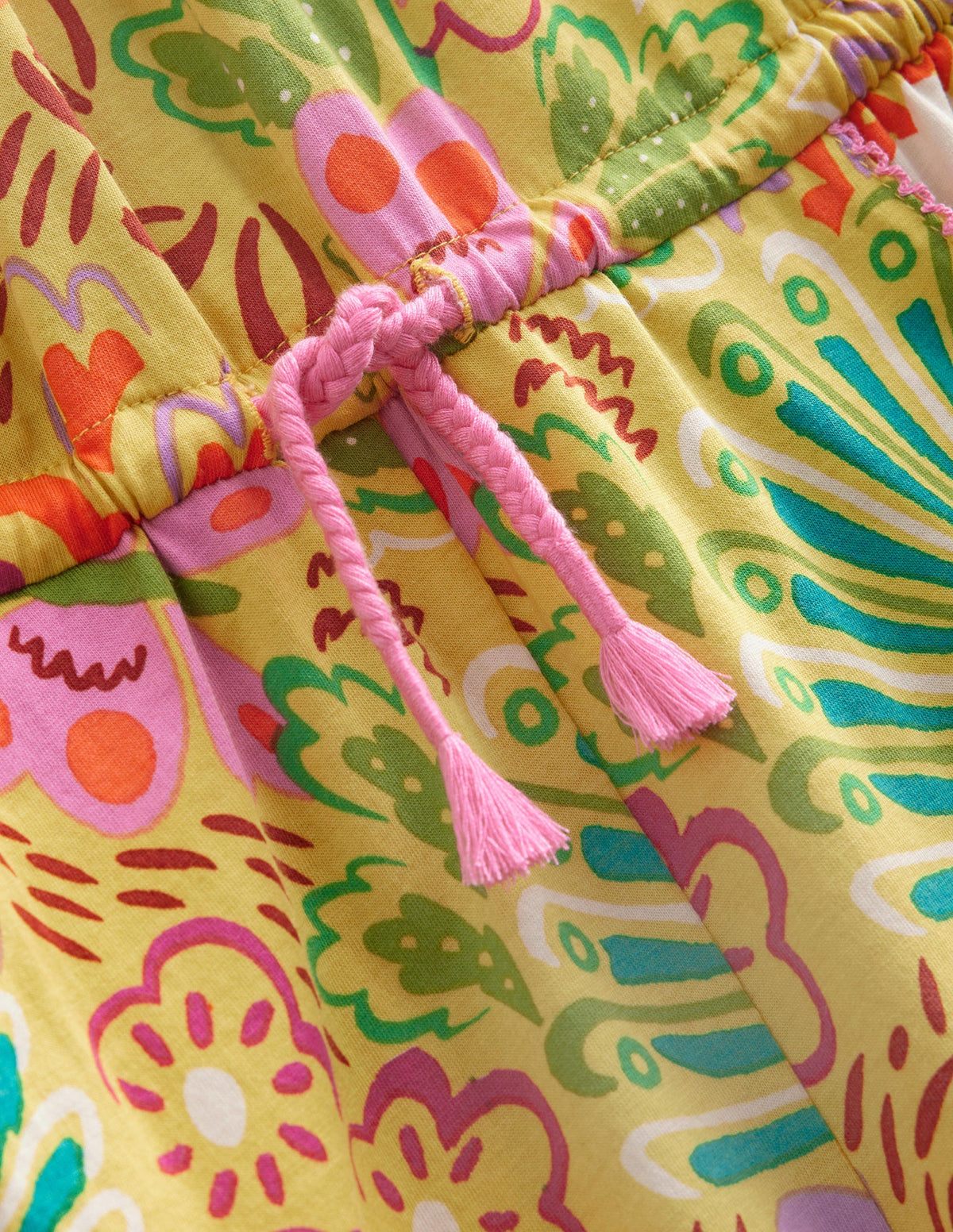 Bedruckter Jumpsuit aus Jersey (WW)-Stachelbeerengelb, Blumenmuster - Image 3