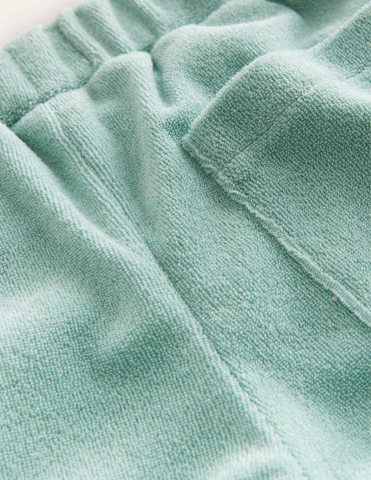Frottee-Shorts mit Rüschensaum-Ozeangrün - Image 3