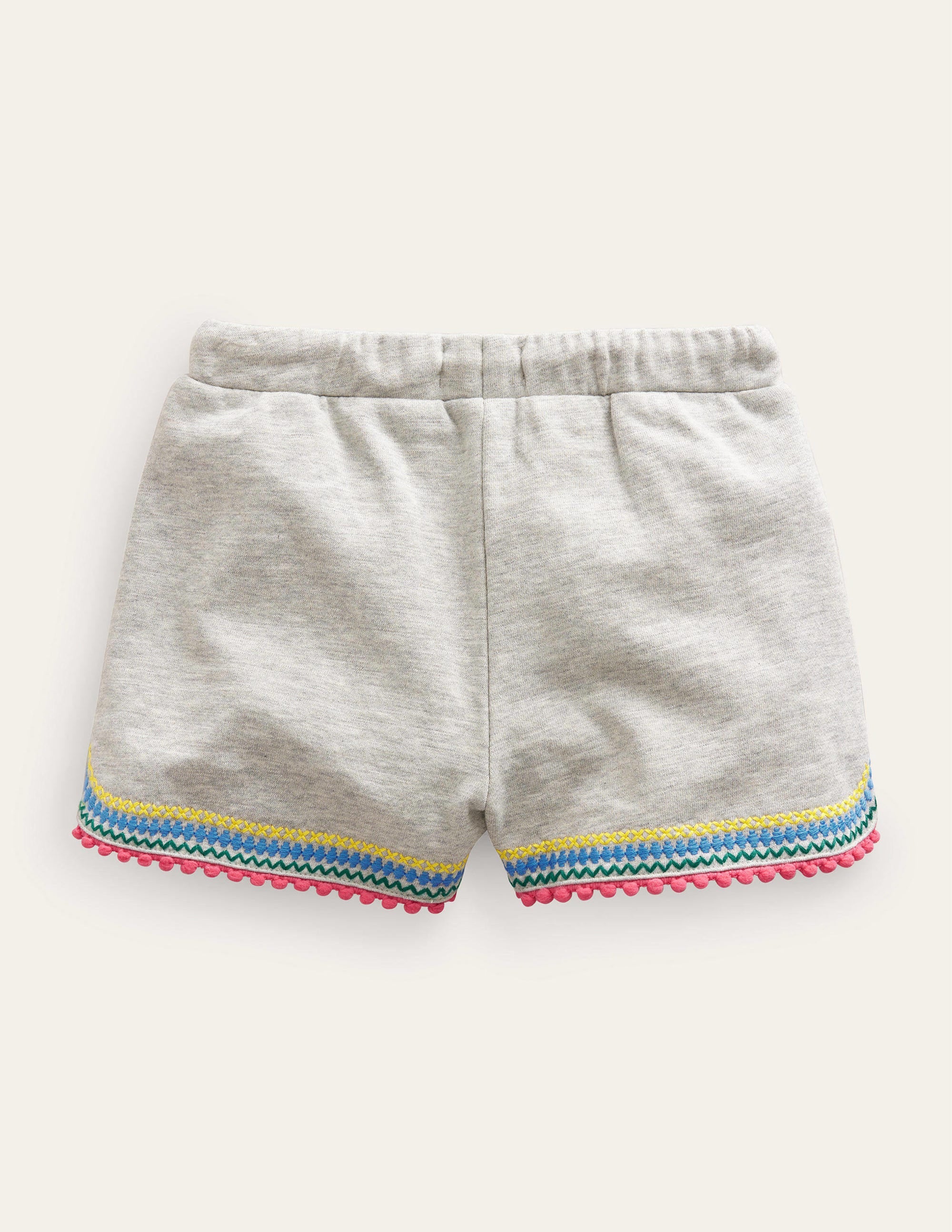 Short en jersey à pompons-Gris chiné - Image 2