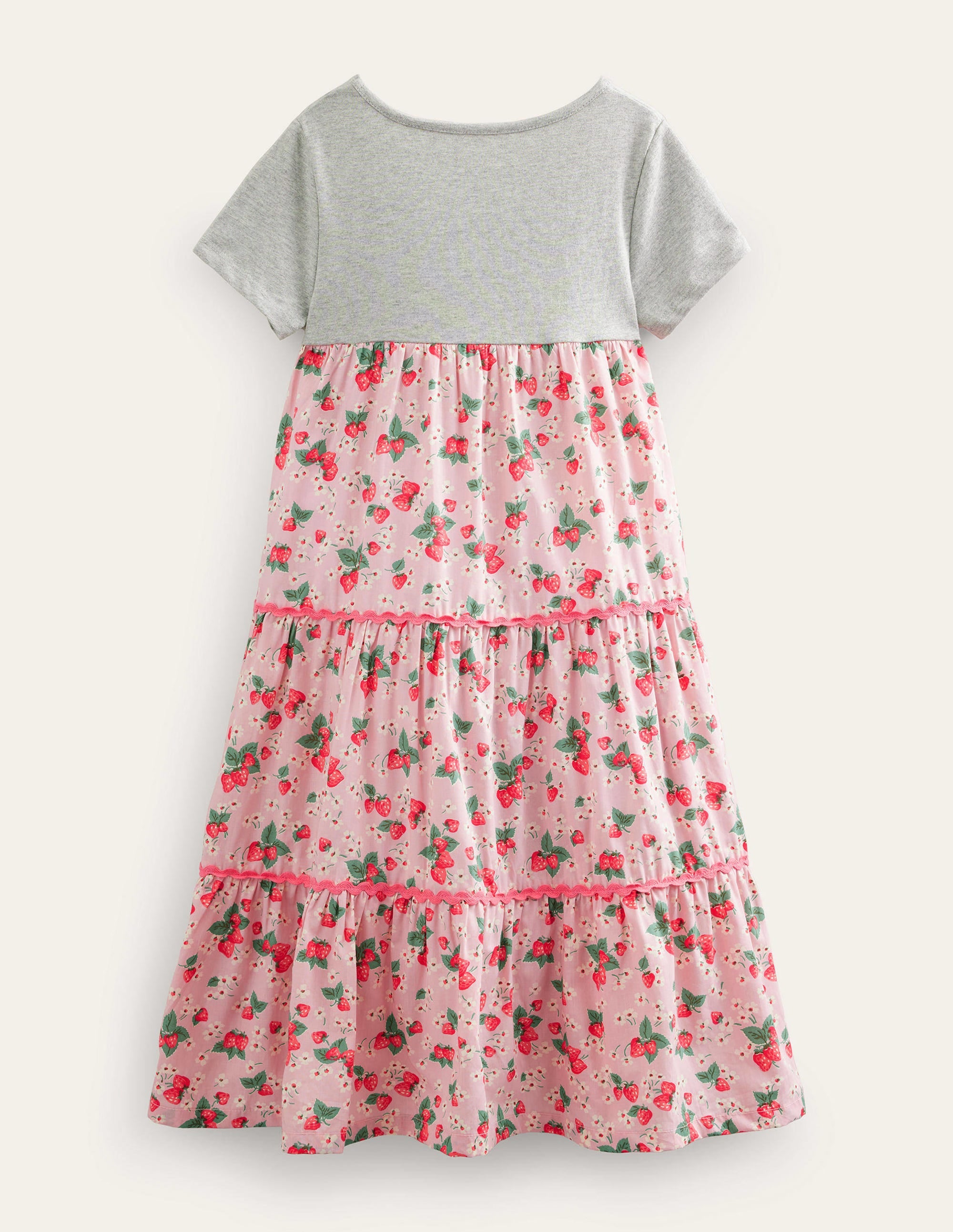 Maxikleid mit Motiv-Französisches Rosa, Erdbeeren - Image 2
