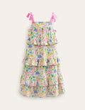 Robe longue à volants-Motif Mini désert multi