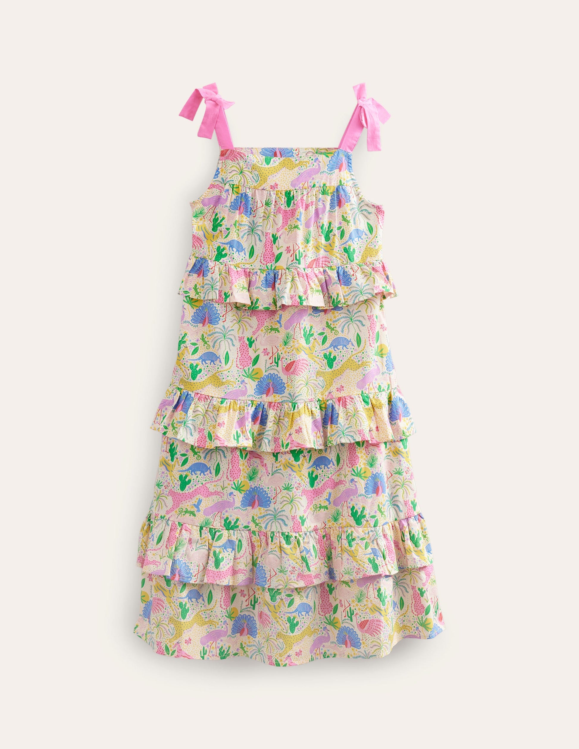 Robe longue à volants-Motif Mini désert multi-1