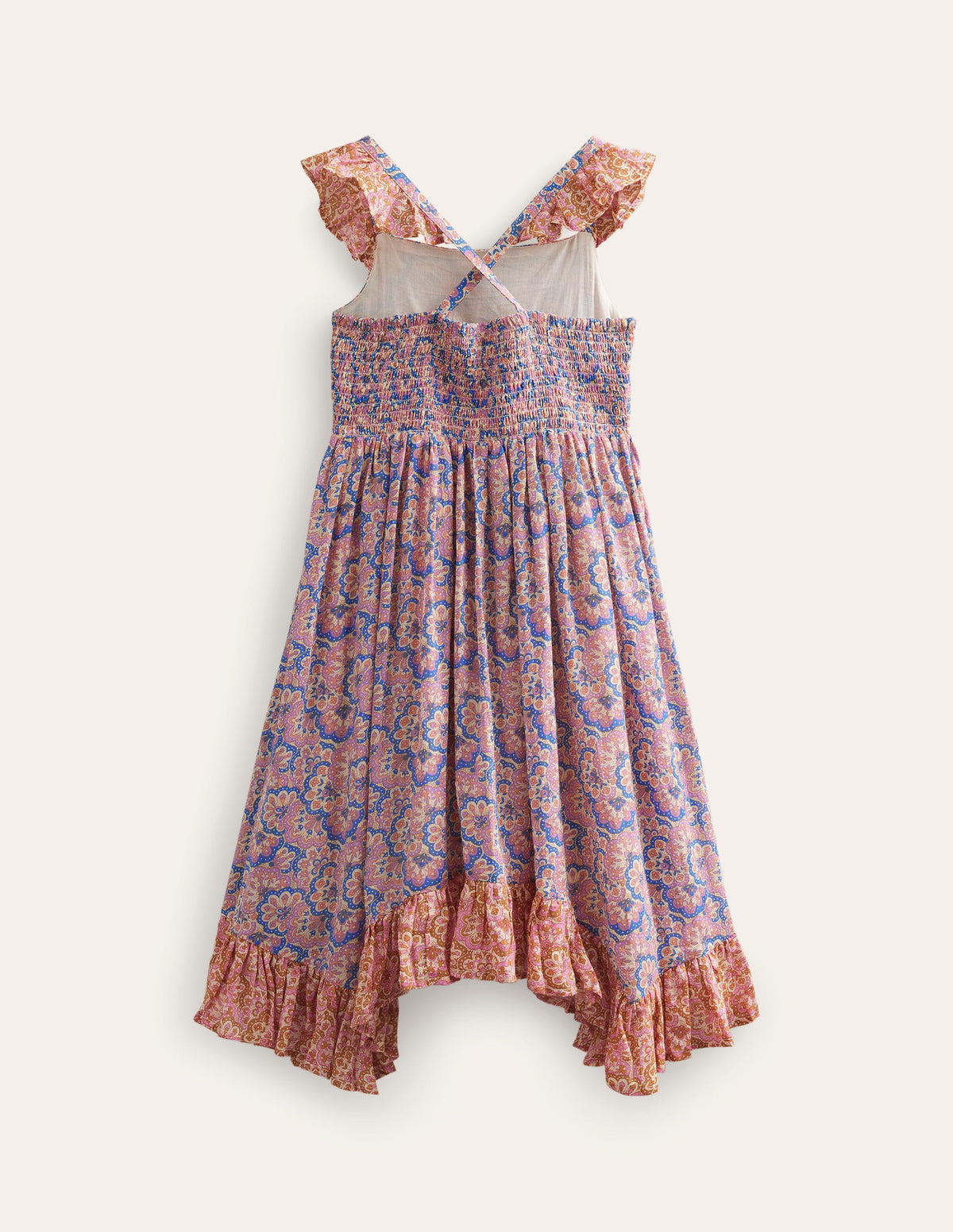 Kleid mit Zipfelsaum-Lila/Pfirsich, Paisleymuster - Image 2
