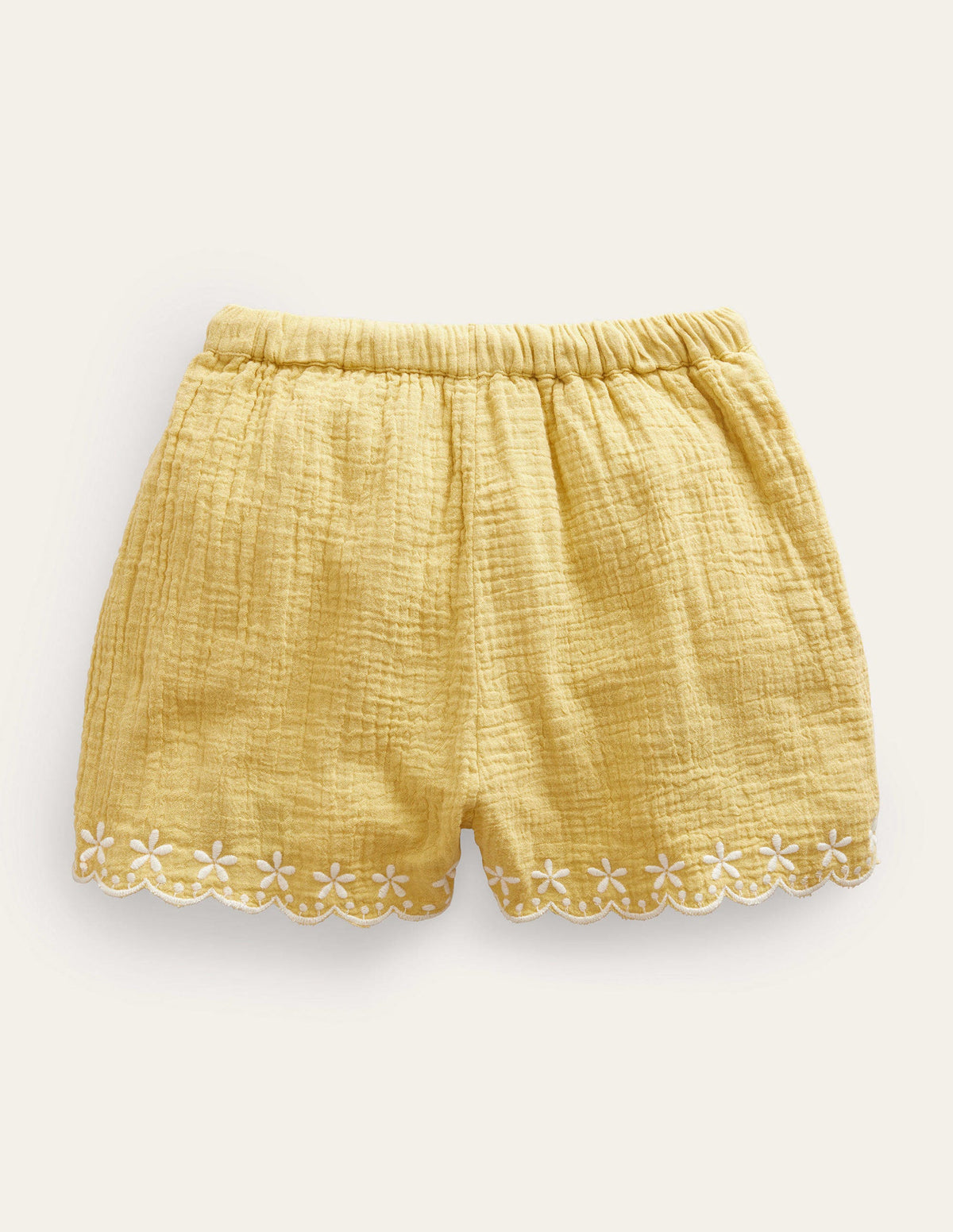 Shorts mit besticktem Saum-Butterblumengelb - Image 2