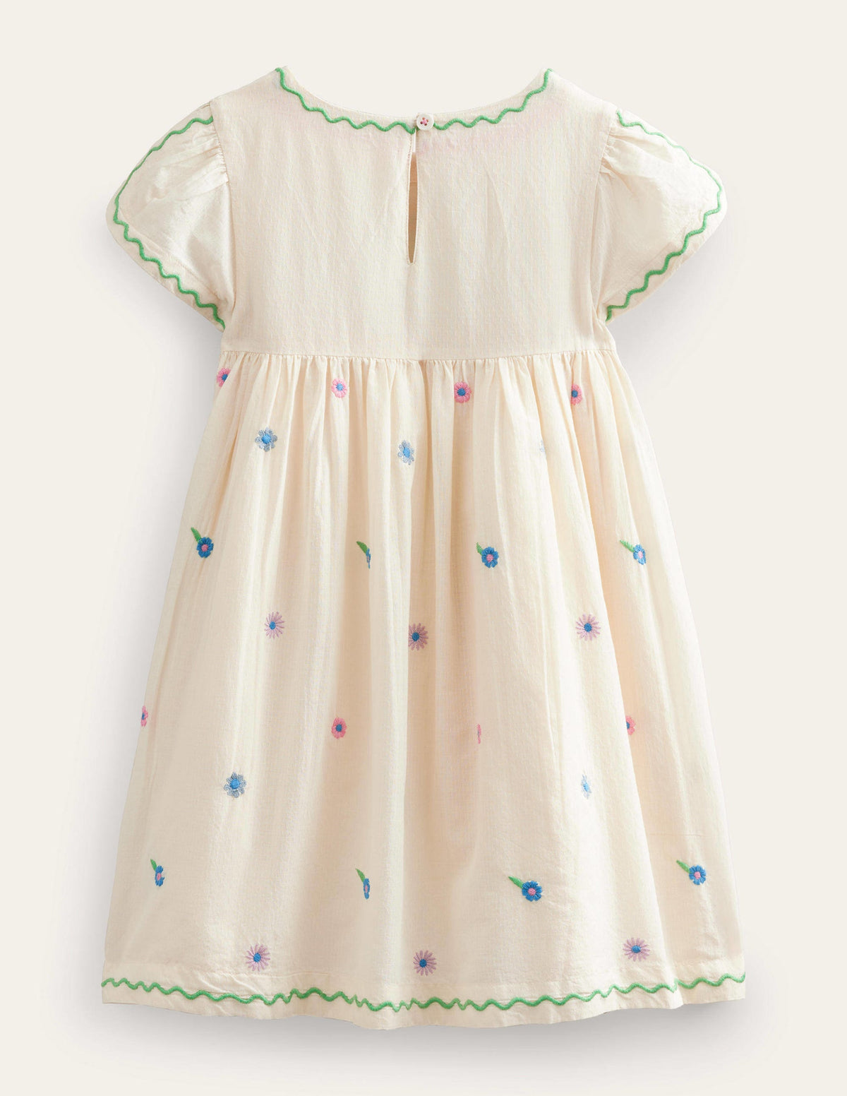 Strukturiertes Kleid mit Stickerei-Vanille - Image 2