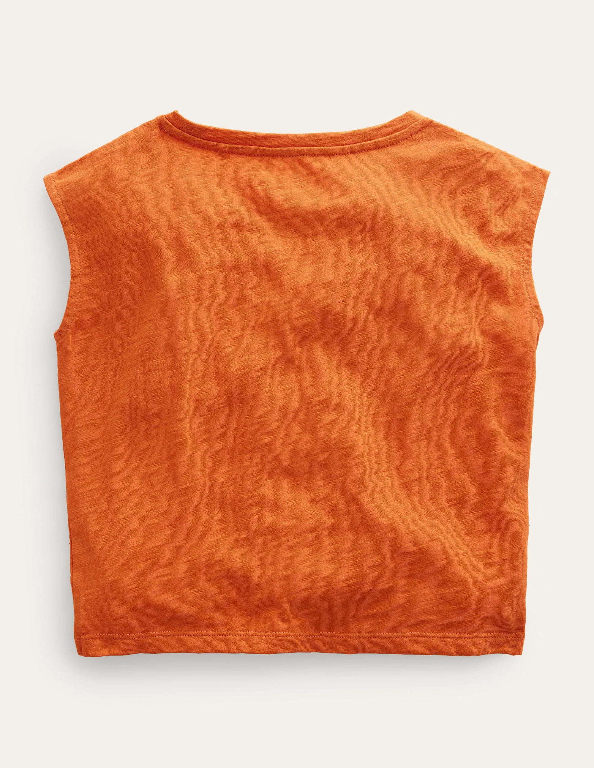 T-Shirt mit geraffter Vorderseite-Kumquatorange Meliert - Image 2