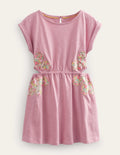 Kleid mit Cut-out-Detail-Mandelblütenrosa