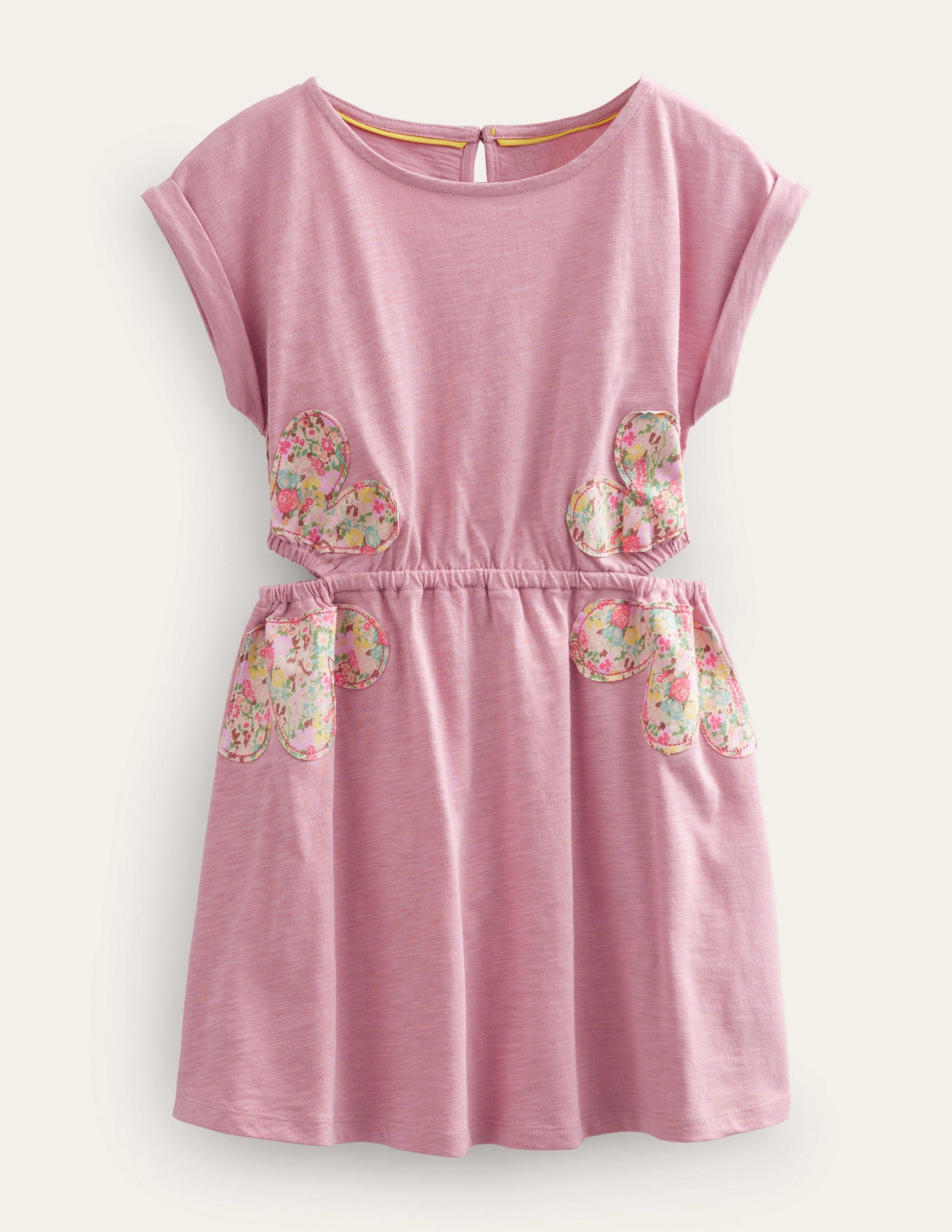 Kleid mit Cut-out-Detail-Mandelblütenrosa-1