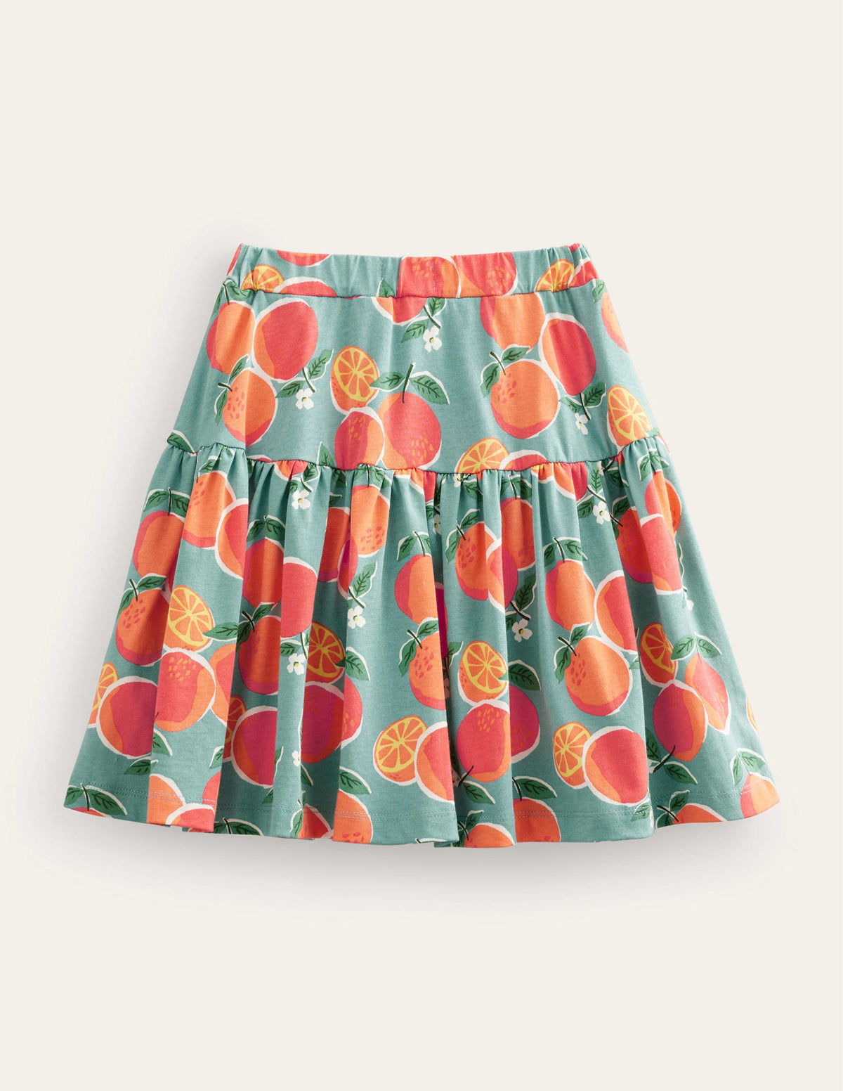 Gestufter Jersey-Skort-Meerblau, Orangen - Image 2