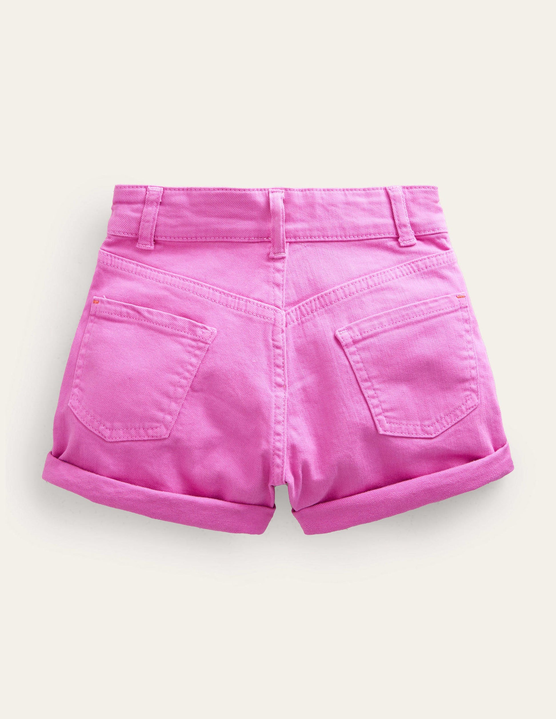 Denimshorts mit hoher Taille-Rosarot-2