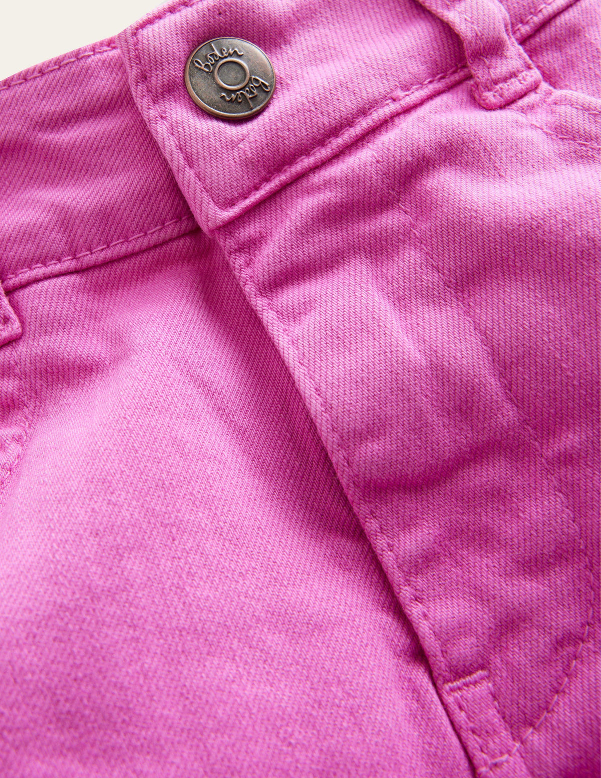Denimshorts mit hoher Taille-Rosarot-3