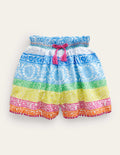 Printed Culottes-Multi Wallpaper Stripe