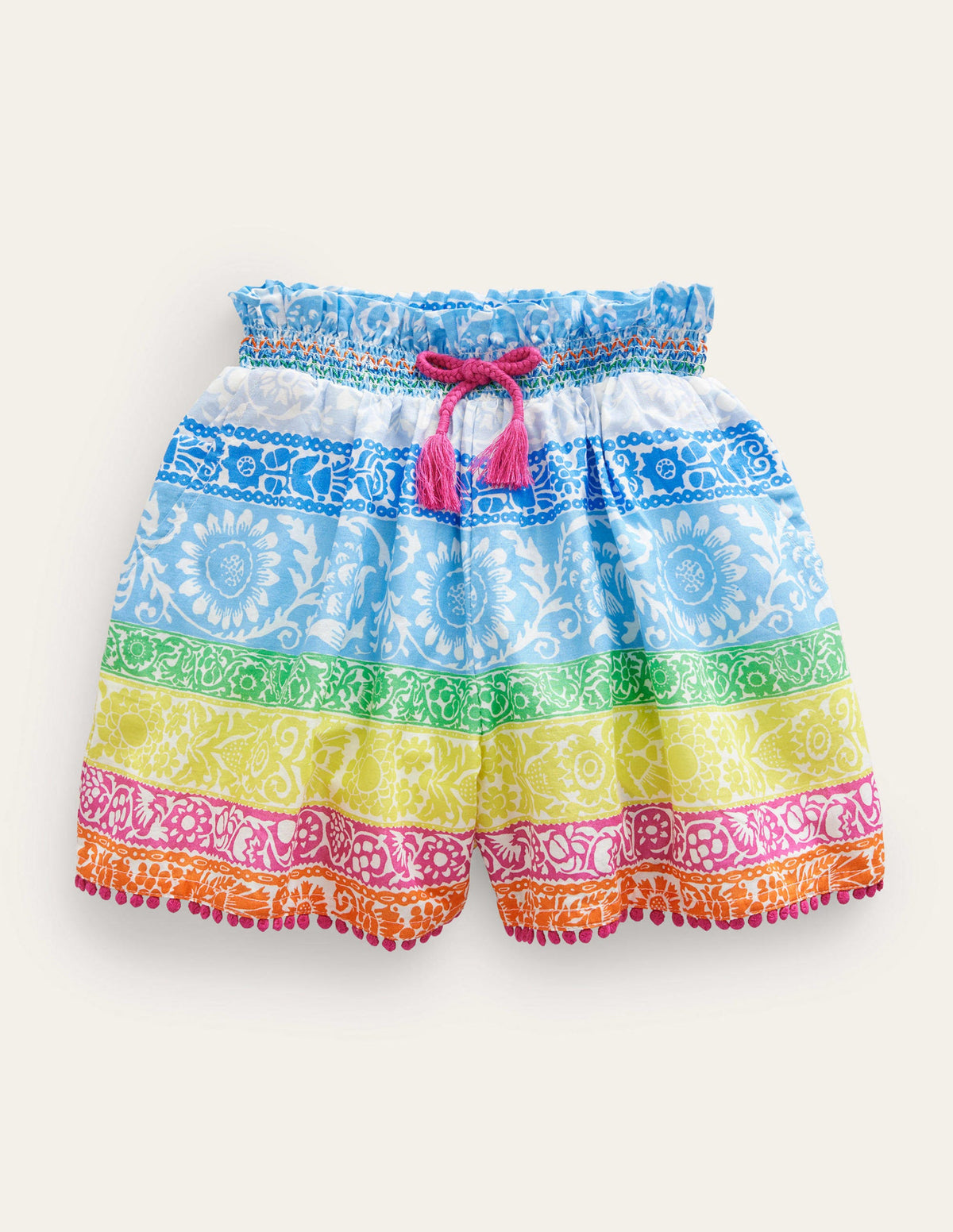 Printed Culottes-Multi Wallpaper Stripe-1