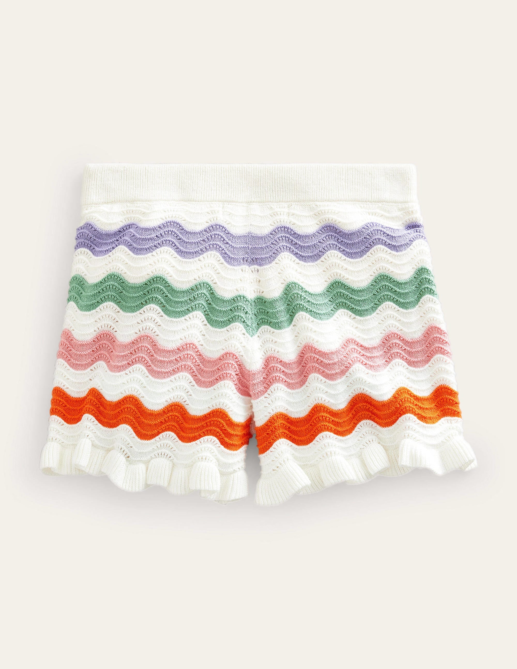 Strickshorts mit Rüschen-Bunt, Regenbogen - Image 2