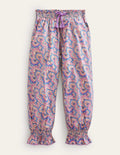 Gemusterte Ballonhose-Lila/Pfirsich, Paisleymuster