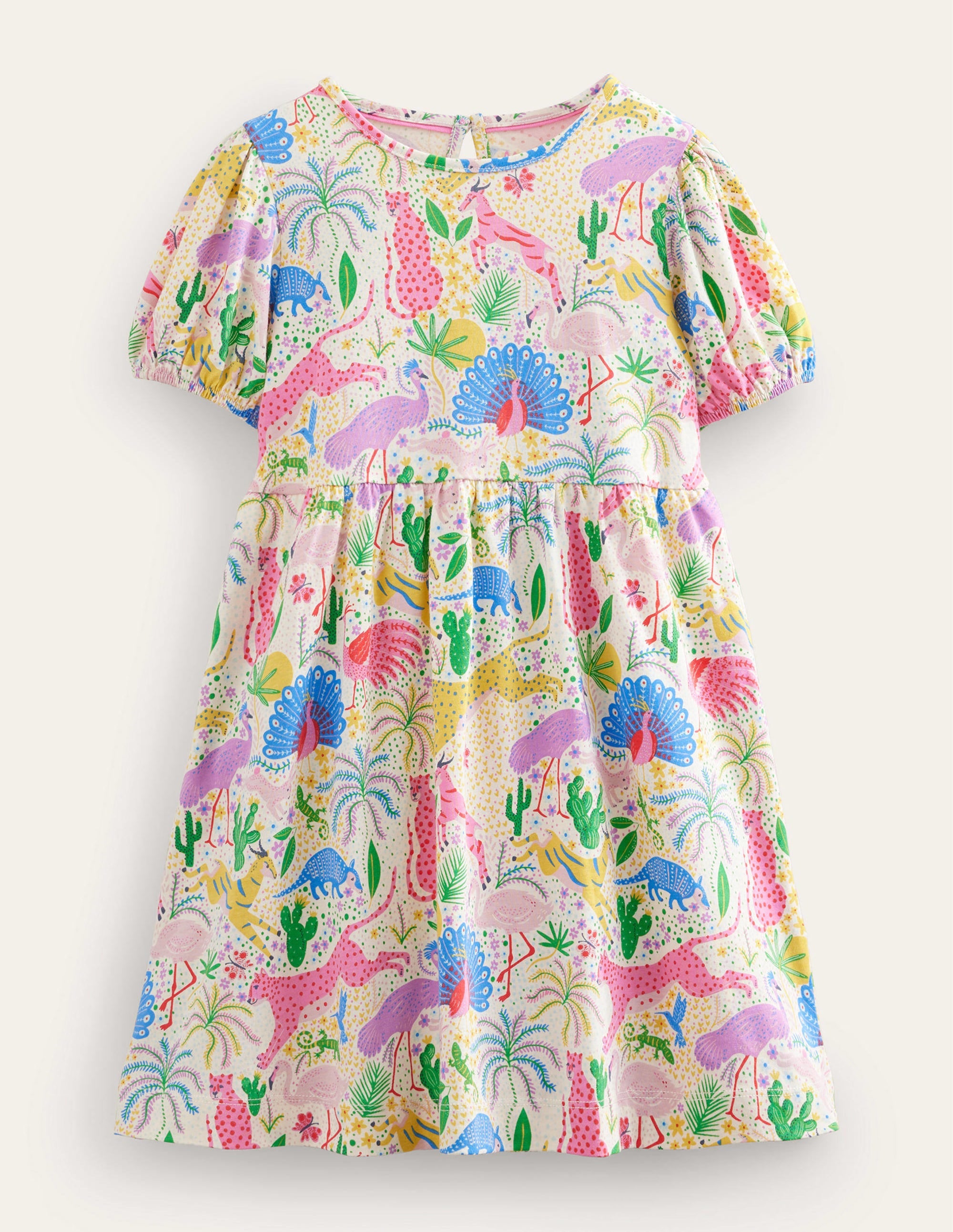 Puff Sleeve Dress-Multi Desert - Image 1