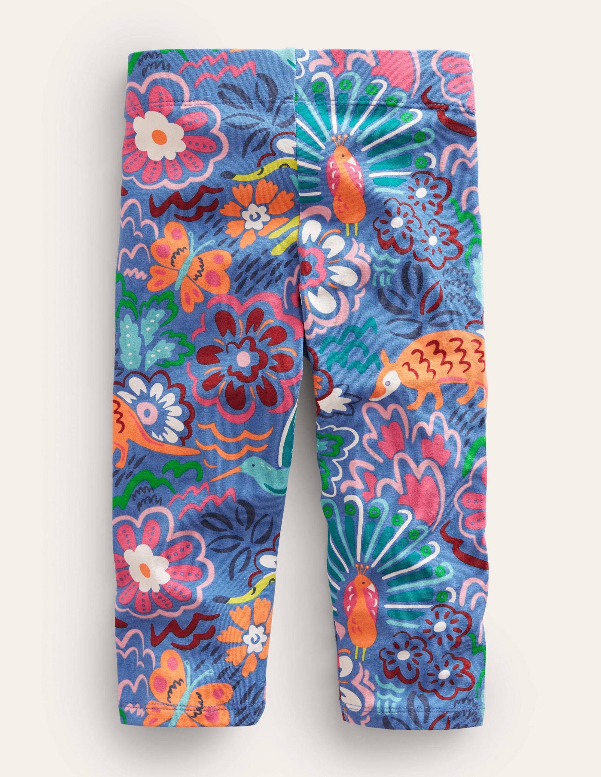 Legging court fun-Motif floral bleu élisabéthain - Image 2