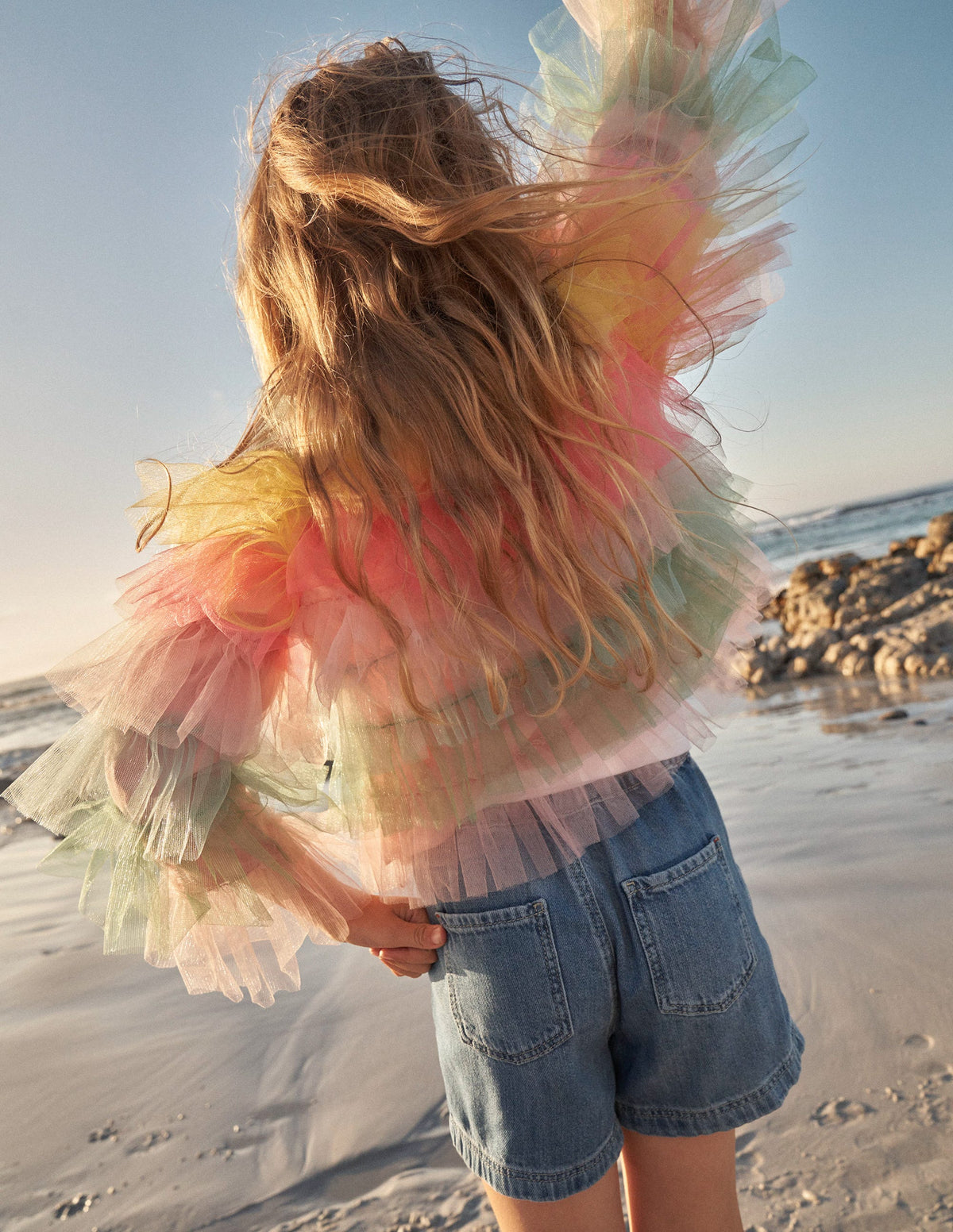 Veste en tulle-Arc-en-ciel multi - Image 5