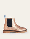 Chelsea-Stiefel aus Leder-Klassische Bronze