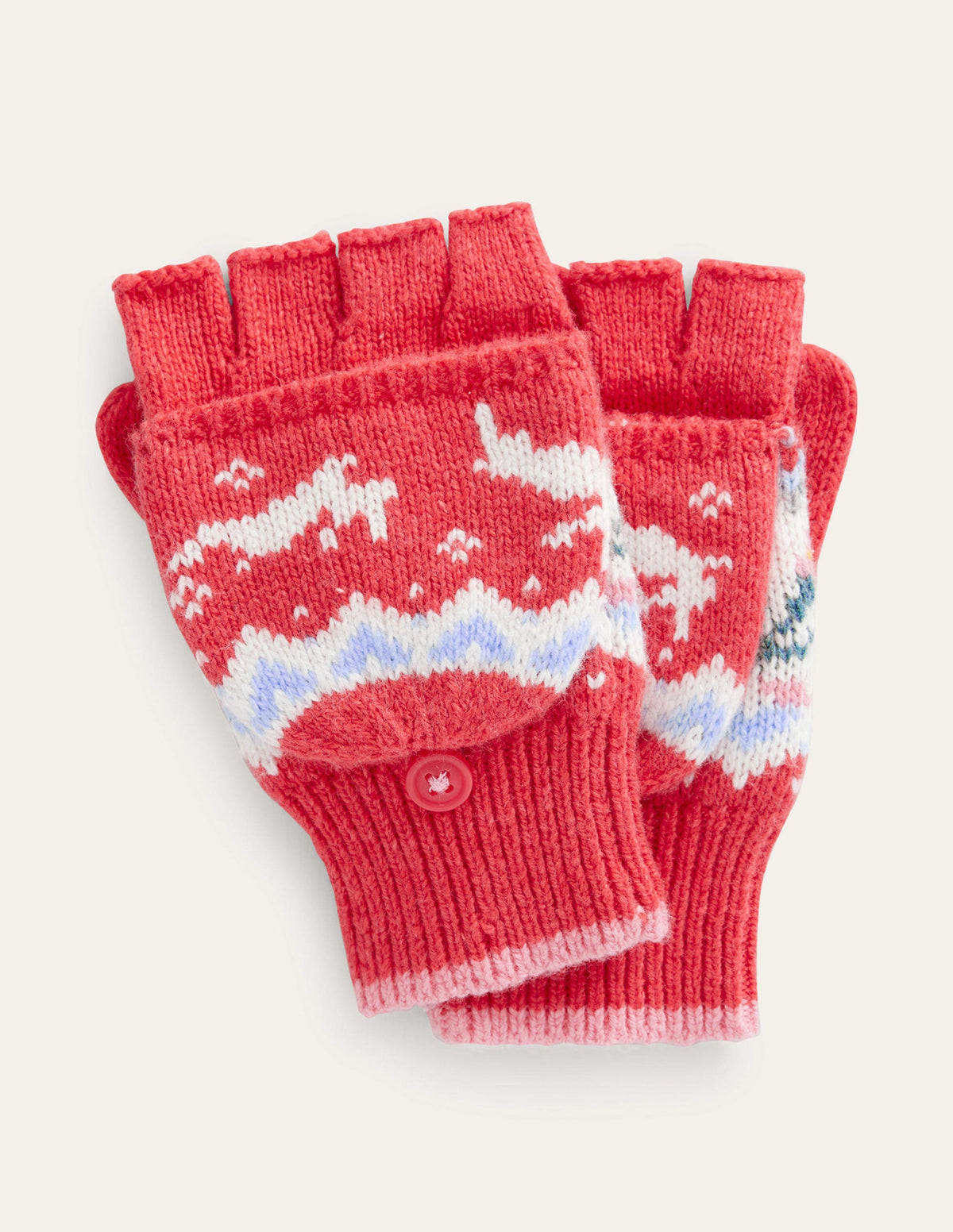 Fair-Isle-Strickfäustlinge-Zuckerwattenrosa - Image 1