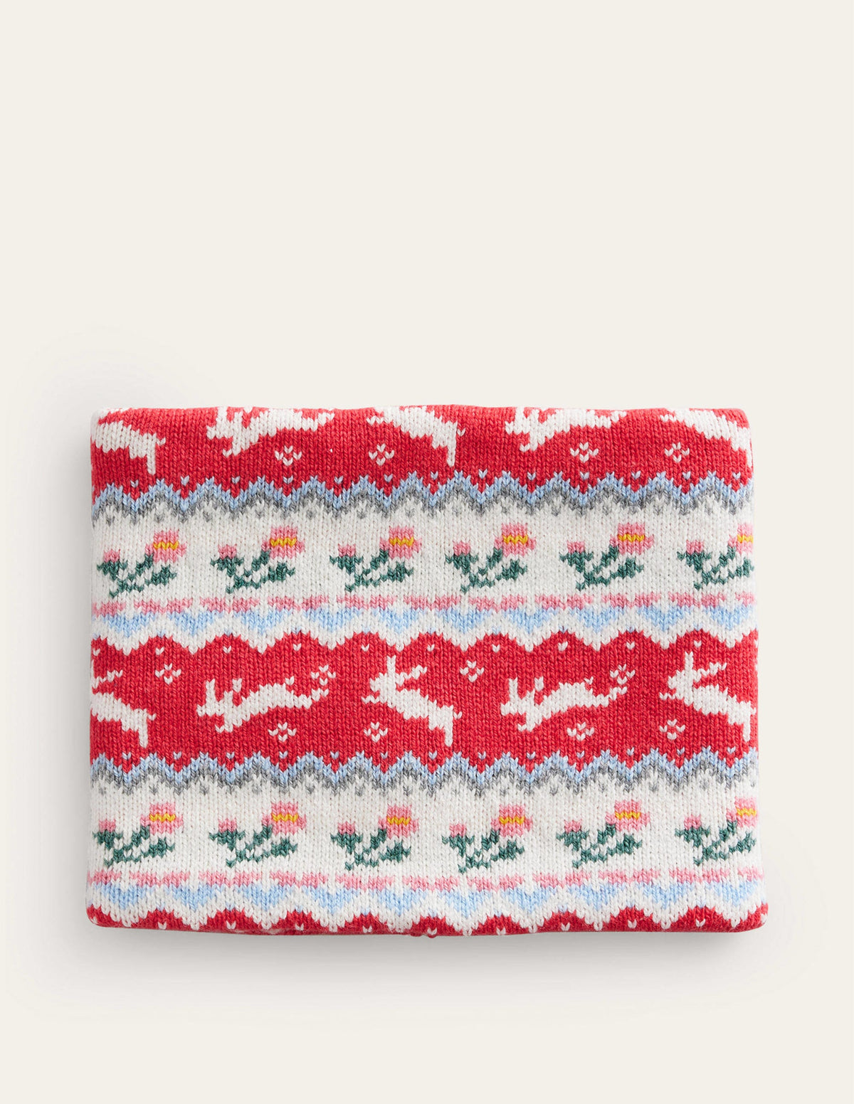 Fair-Isle-Strick-Snood-Zuckerwattenrosa - Image 1