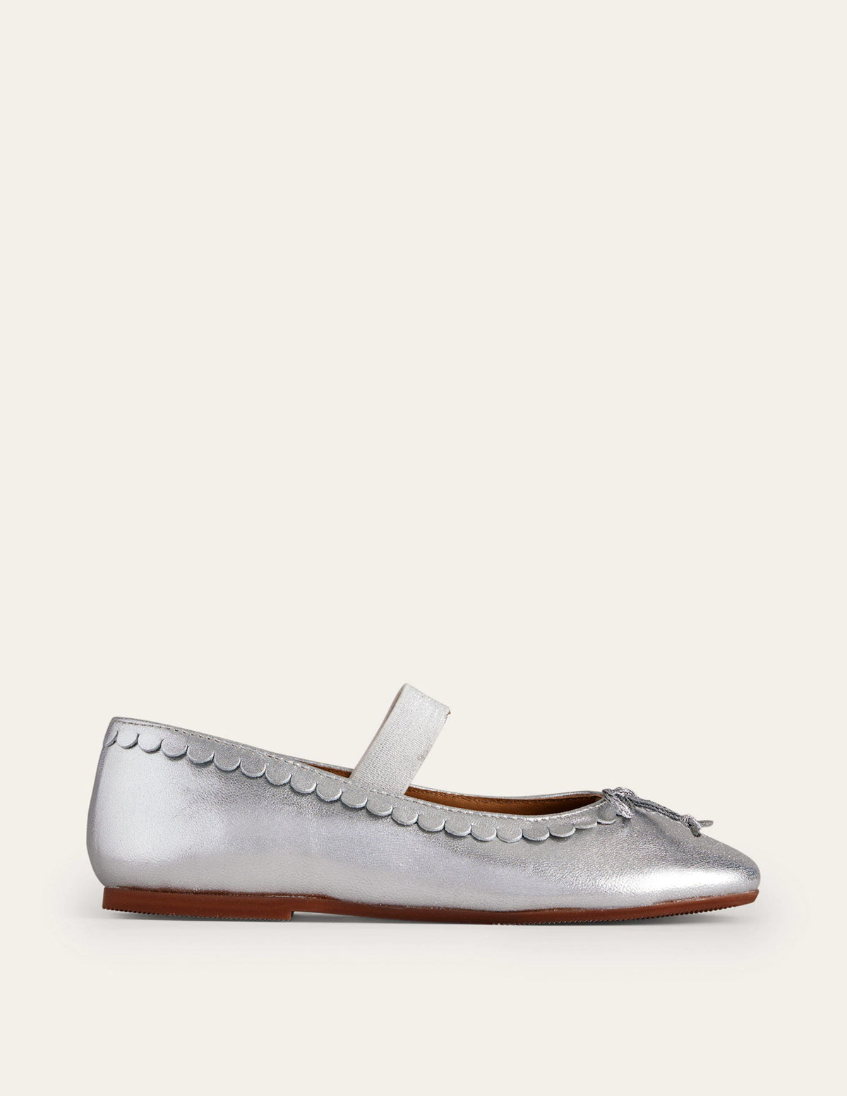 Ballerinas aus Leder-Metallic-1