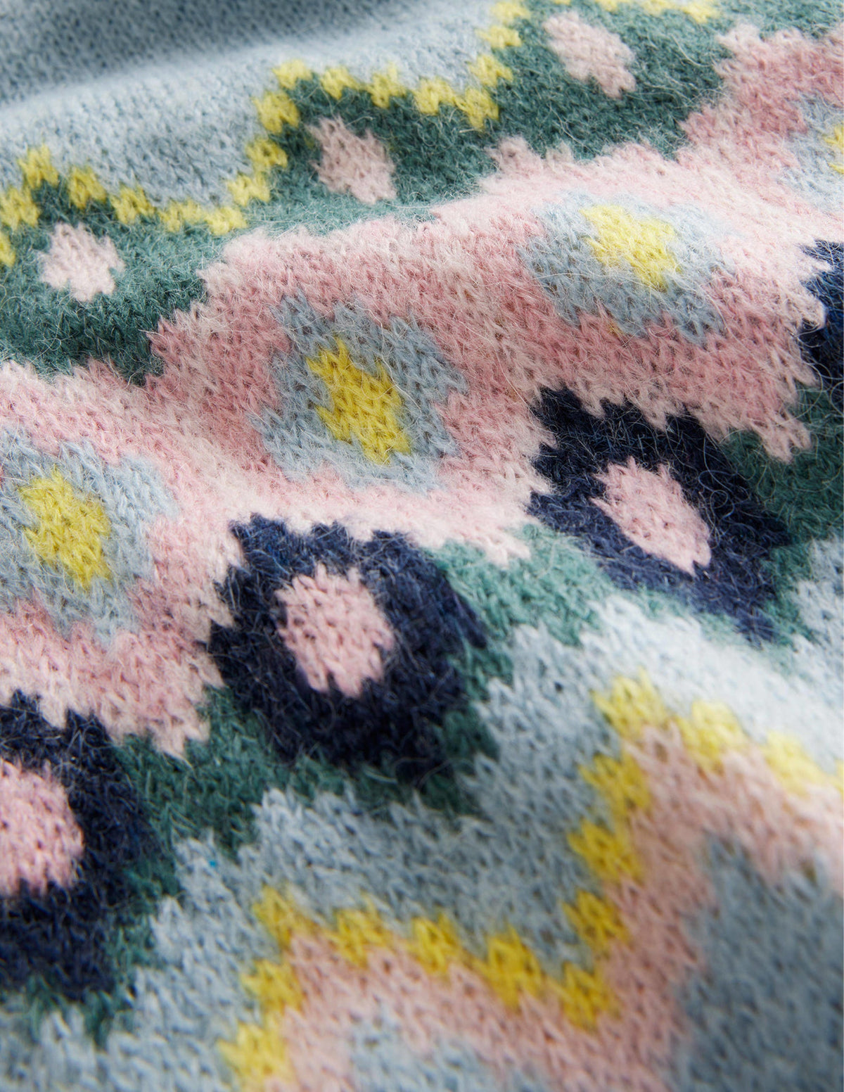 Ensemble bonnet et écharpe à motif jacquard-Bleu crépuscule-2
