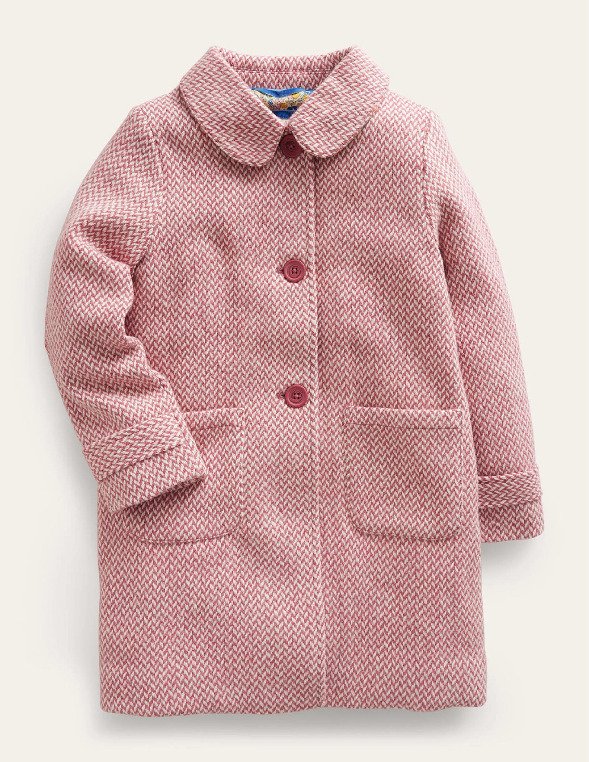 Wonderful Wool Blend Coat-Pink Twill - Image 1