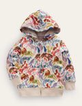 Pink Floral Borg Lined Hoodie-Pink Floral