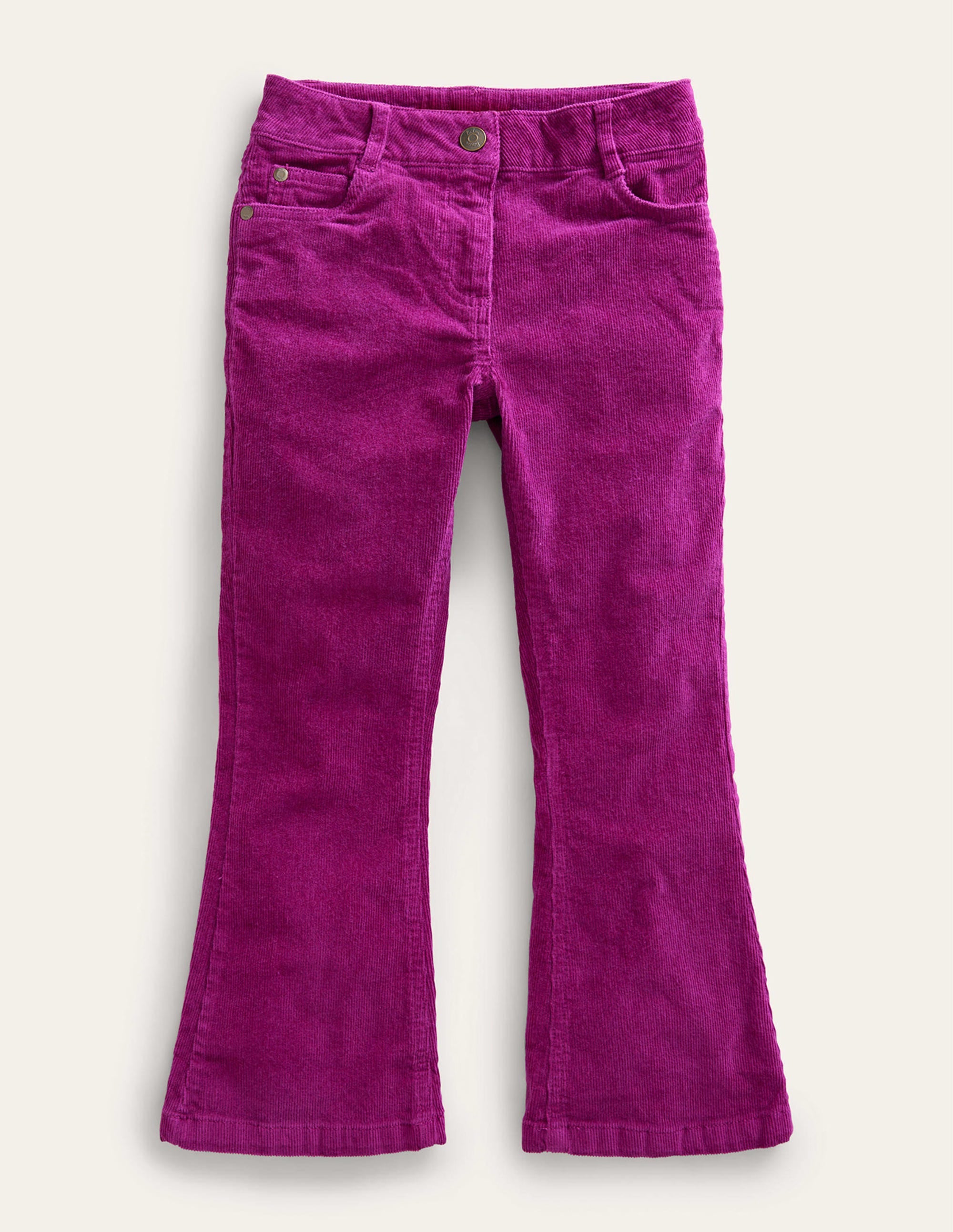 Ausgestellte Jeans-Chrysanthemen-Lila Cord - Image 1
