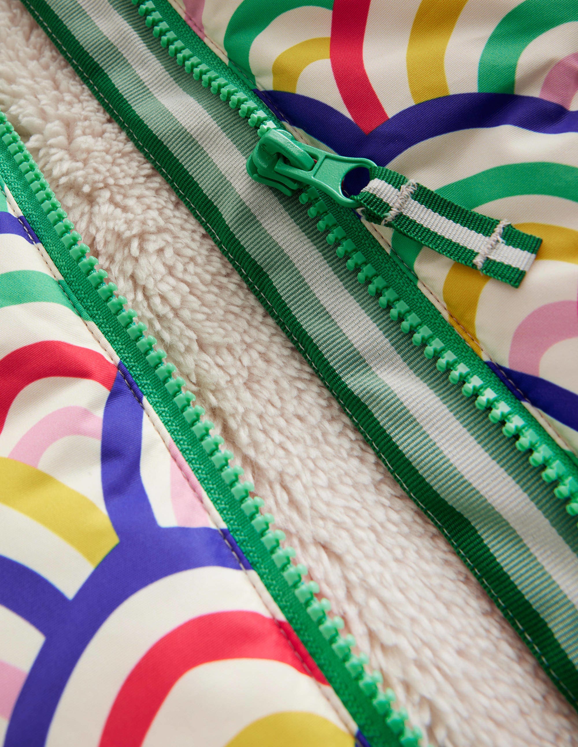 Bedruckter Anorak mit Sherpa-Futter-Bunt Regenbogen - Image 3