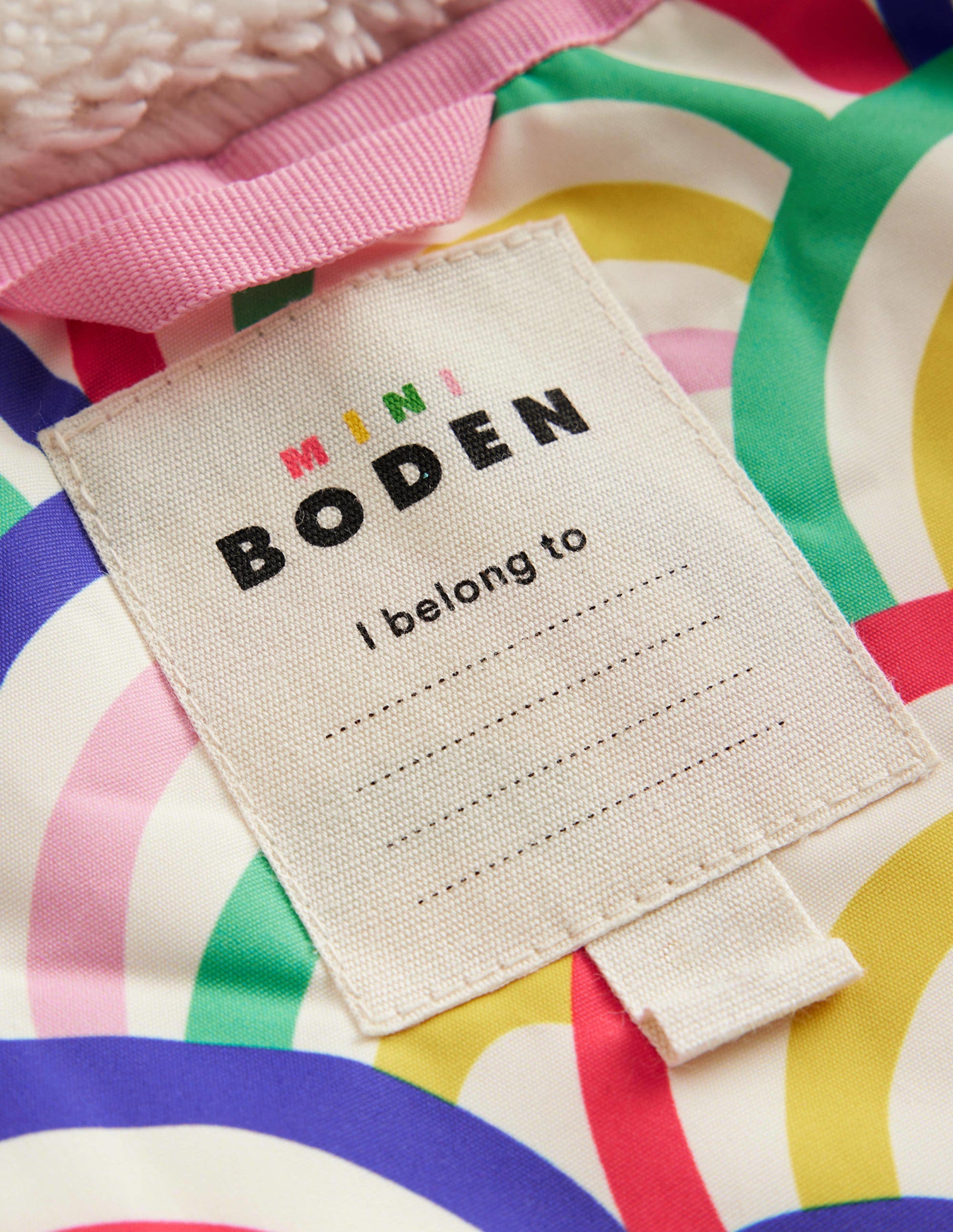 Bedruckter Anorak mit Sherpa-Futter-Bunt Regenbogen-4