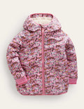 Bedruckter Anorak mit Sherpa-Futter-Pink Pferde