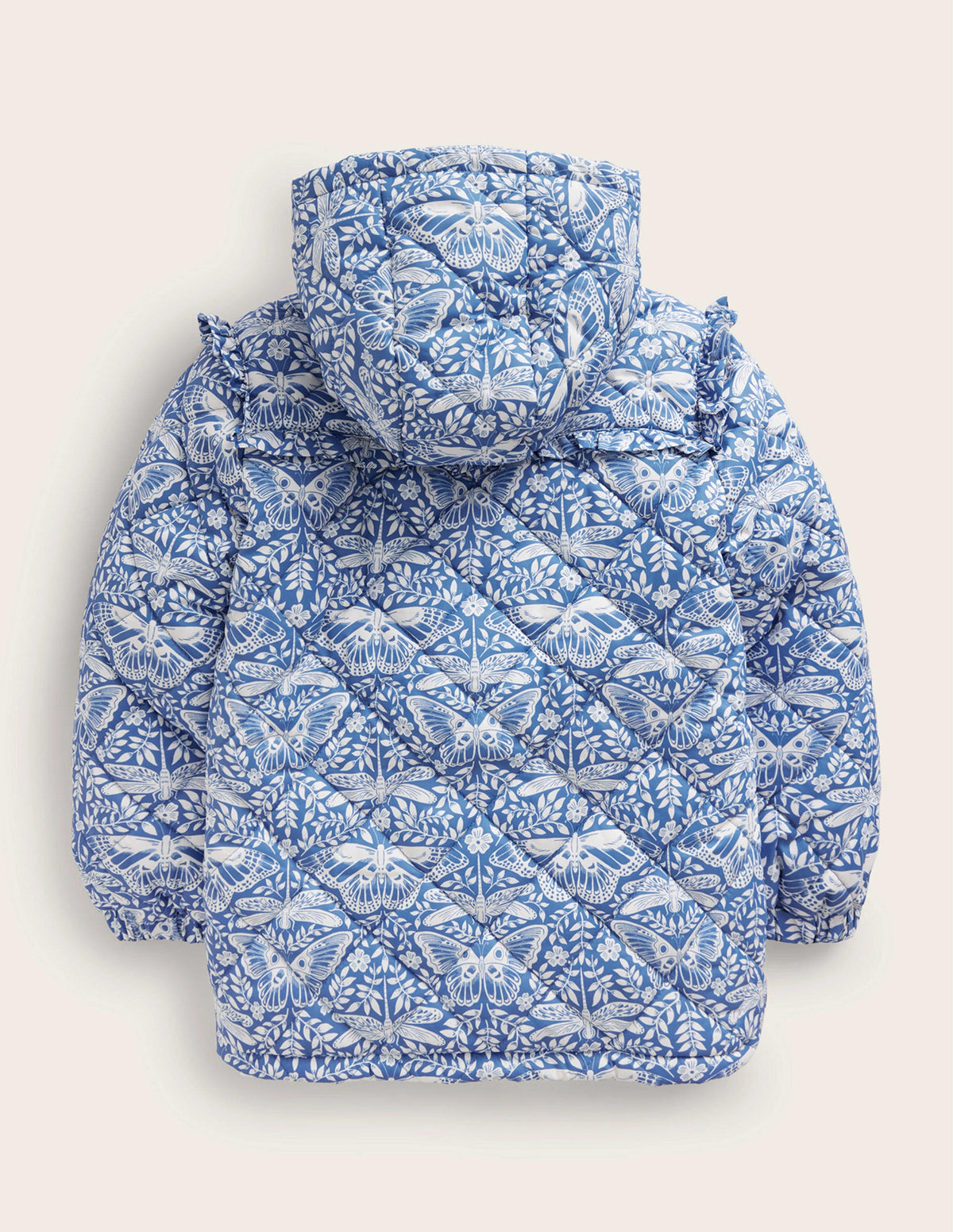 Anorak mit Muschelsteppung-Delftblau Schmetterling-2