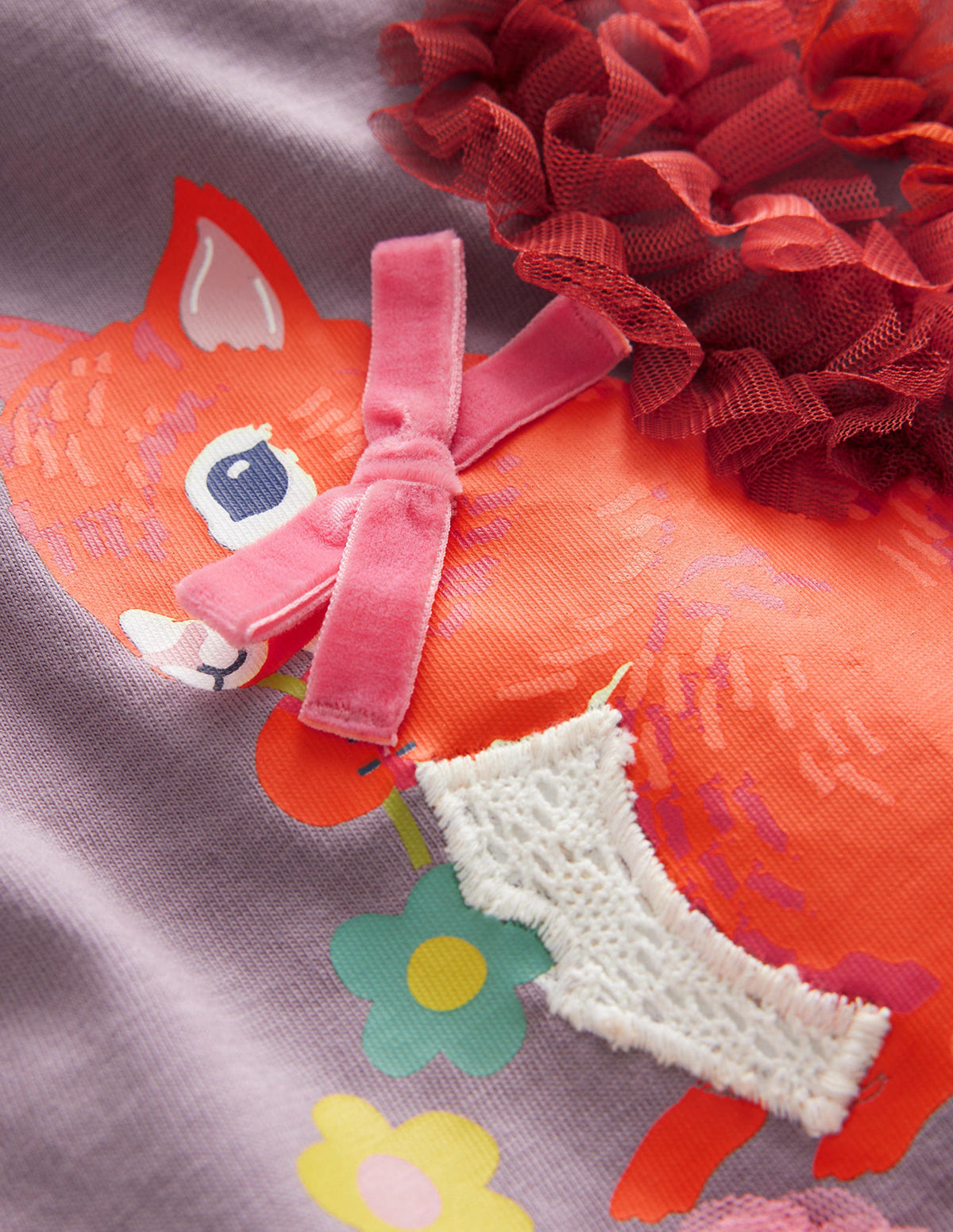 T-Shirt mit Puffärmeln und Applikation-Mammut-Grau Eichhörnchen - Image 3