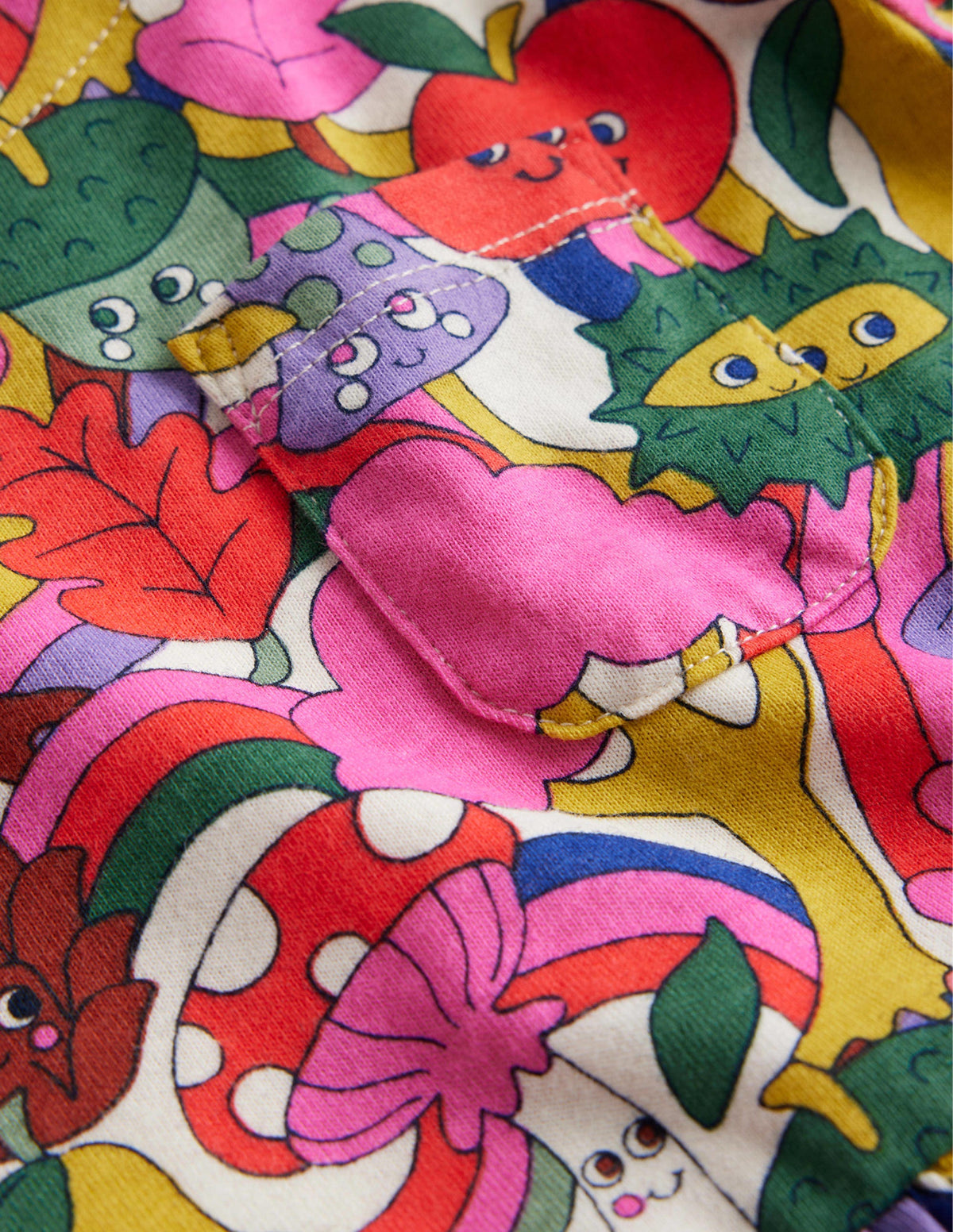 Lustiges Jerseykleid mit langen Ärmeln-Puderrosa Bonkers Conkers - Image 3