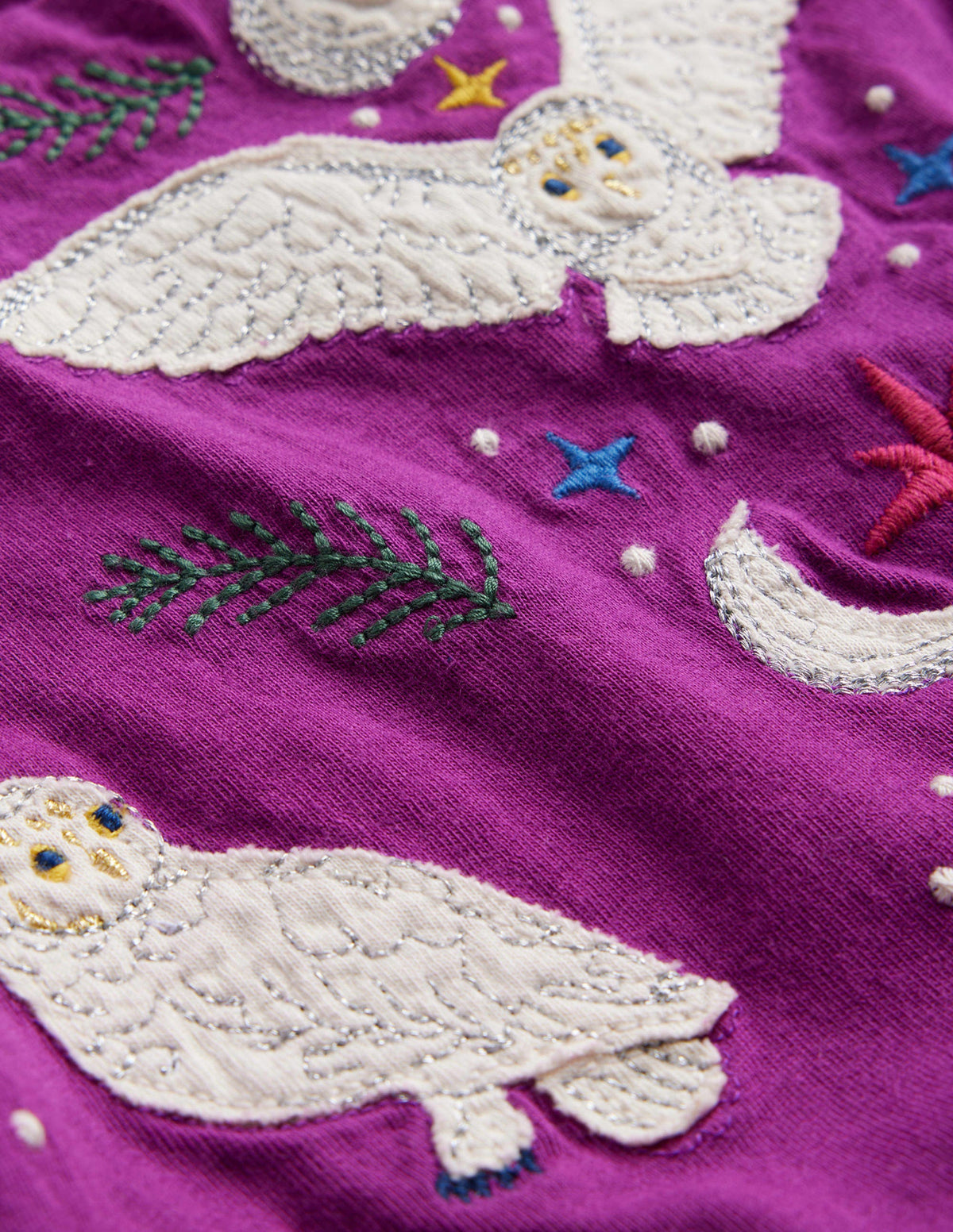 Jersey-Kleid mit Applikation-Chrysanthemen-Lila - Image 3