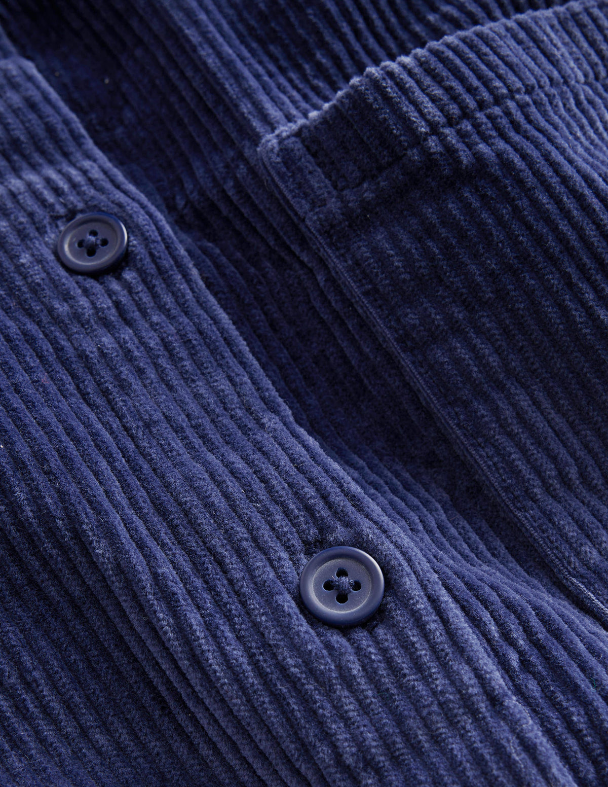 Locker geschnittenes Cordhemd-Schuluniform-Marineblau-3