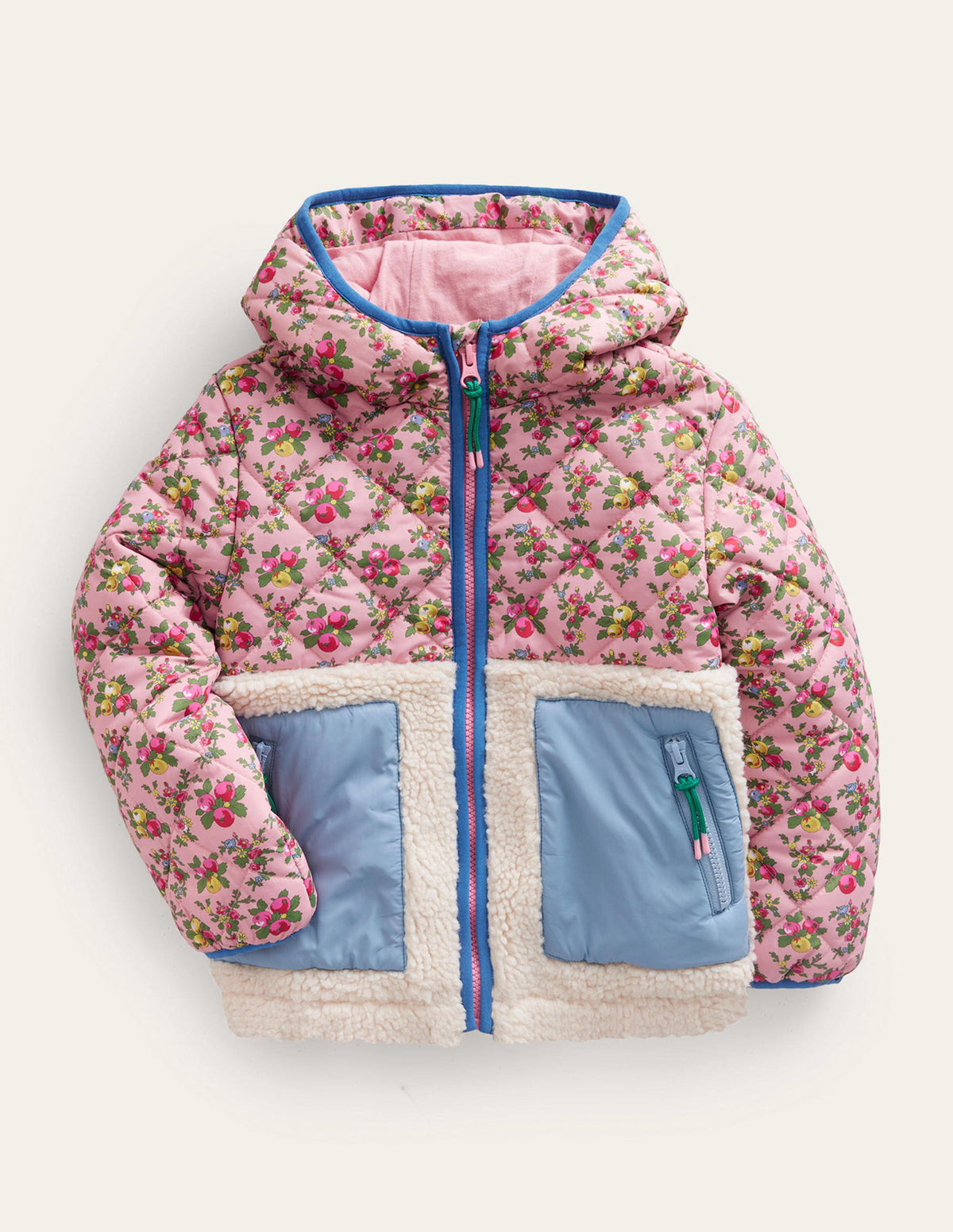 Veste en borg mélangé-Verger de pommes rose amande - Image 1
