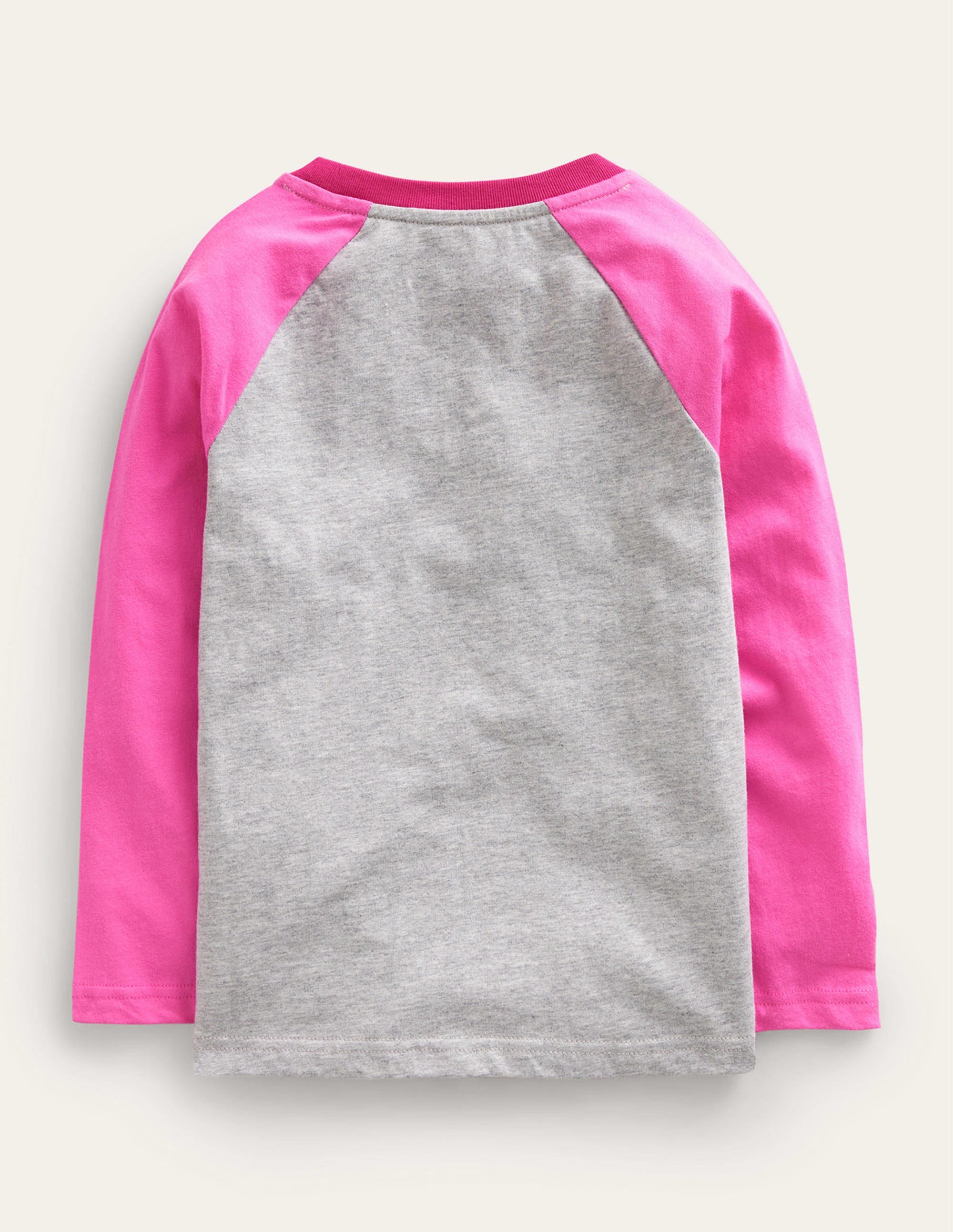 Raglan-T-Shirt mit Blockfarben-Blaugrau Meliert mit Sternen - Image 2