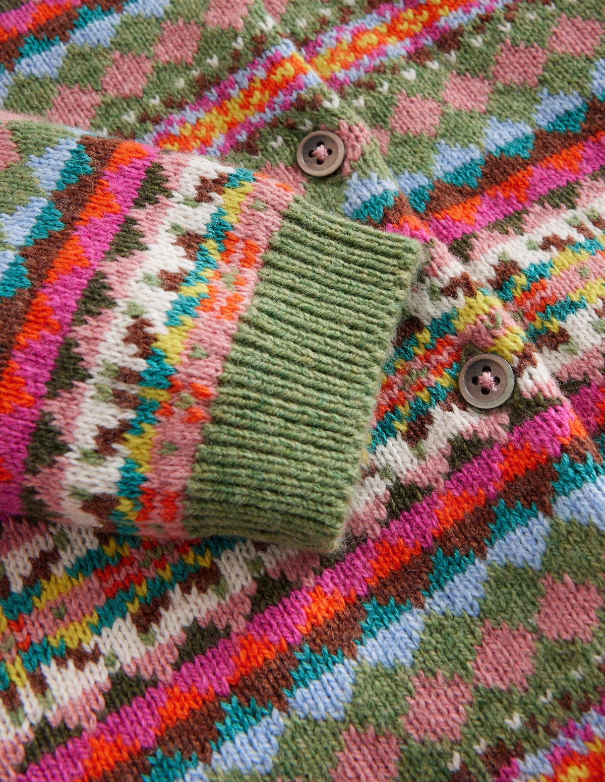 Cardigan à motif jacquard-Motif jacquard multi-3