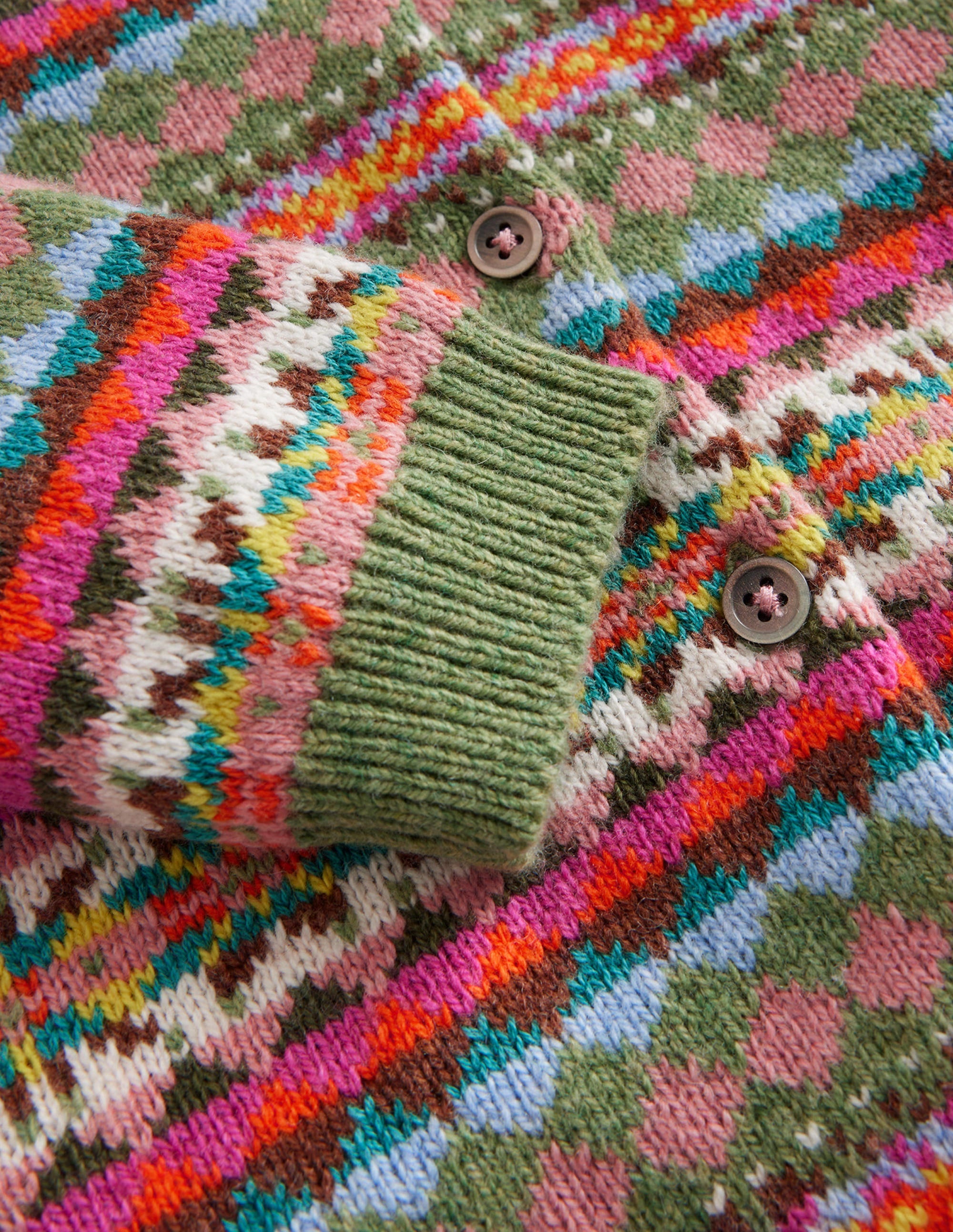 Cardigan à motif jacquard-Motif jacquard multi - Image 3