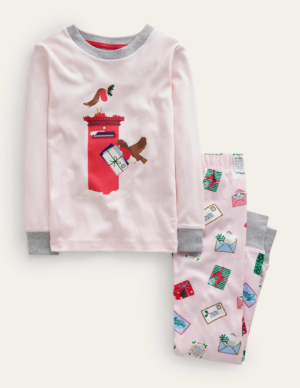 Eng anliegender, langer Schlafanzug-Rosa Brief an den Weihnachtsmann - Image 1