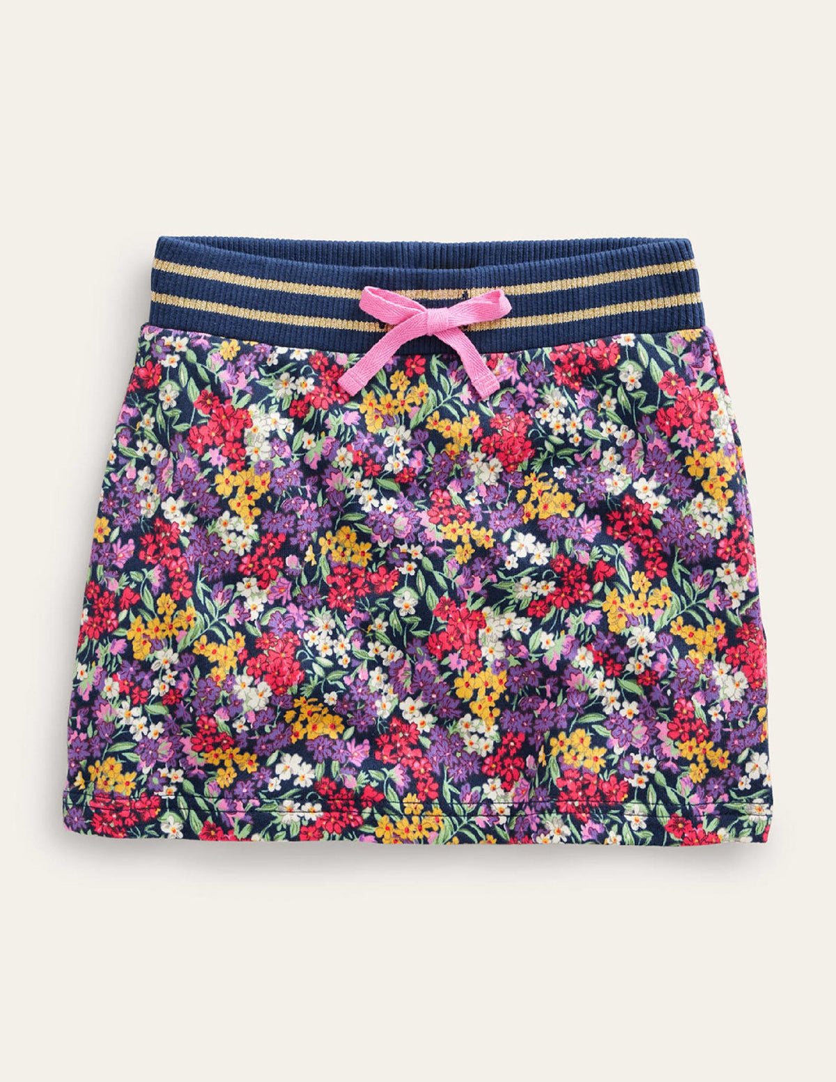 Jupe-sweat imprimée-Fleur multi-1